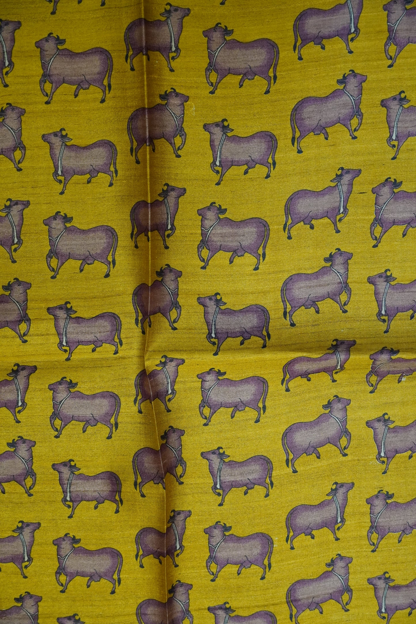 Pure Tussar Saree - Pichwai Wine