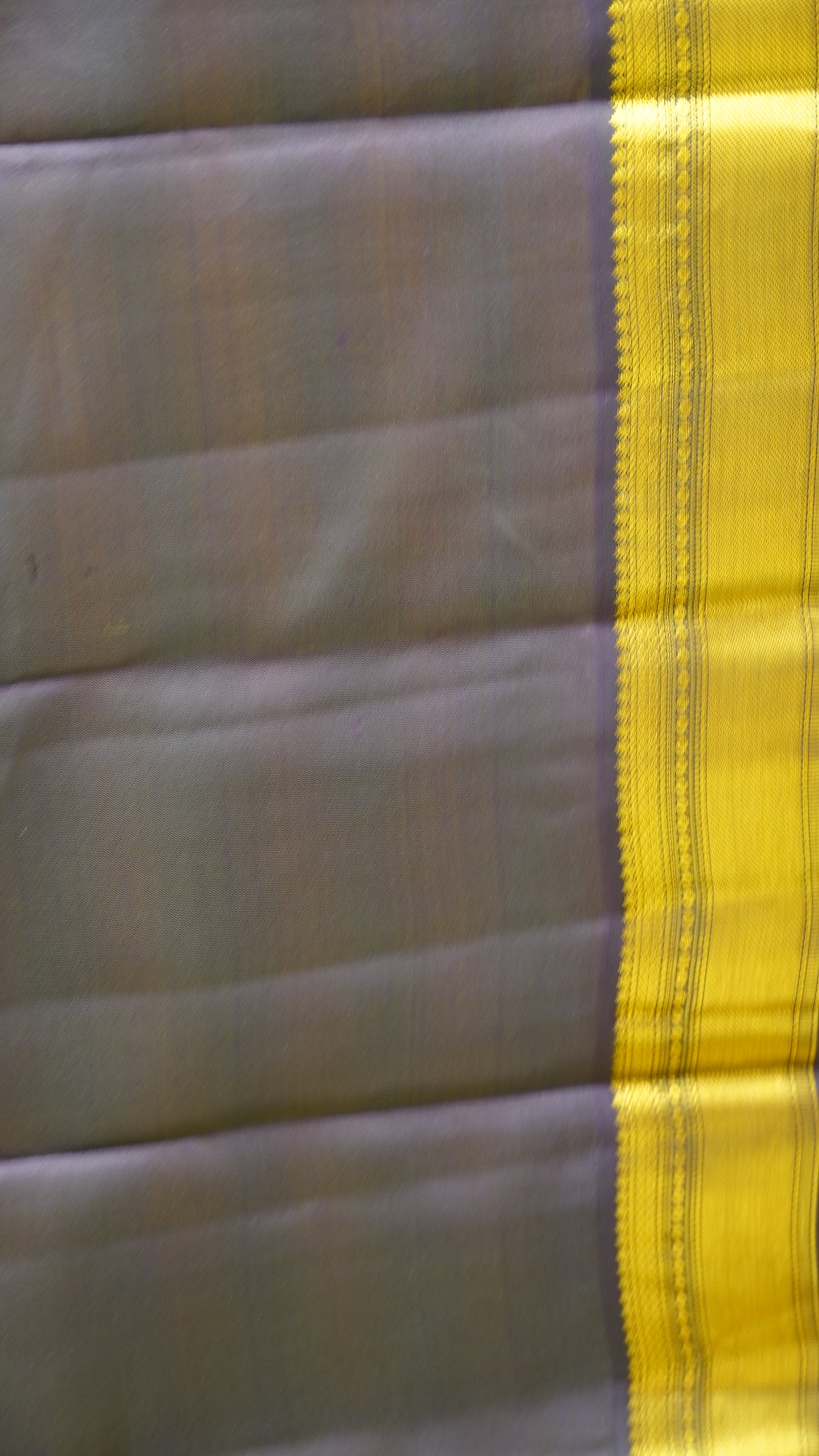 Pure Kanjivaram Silk Saree -Multi Body Lines-Yellow
