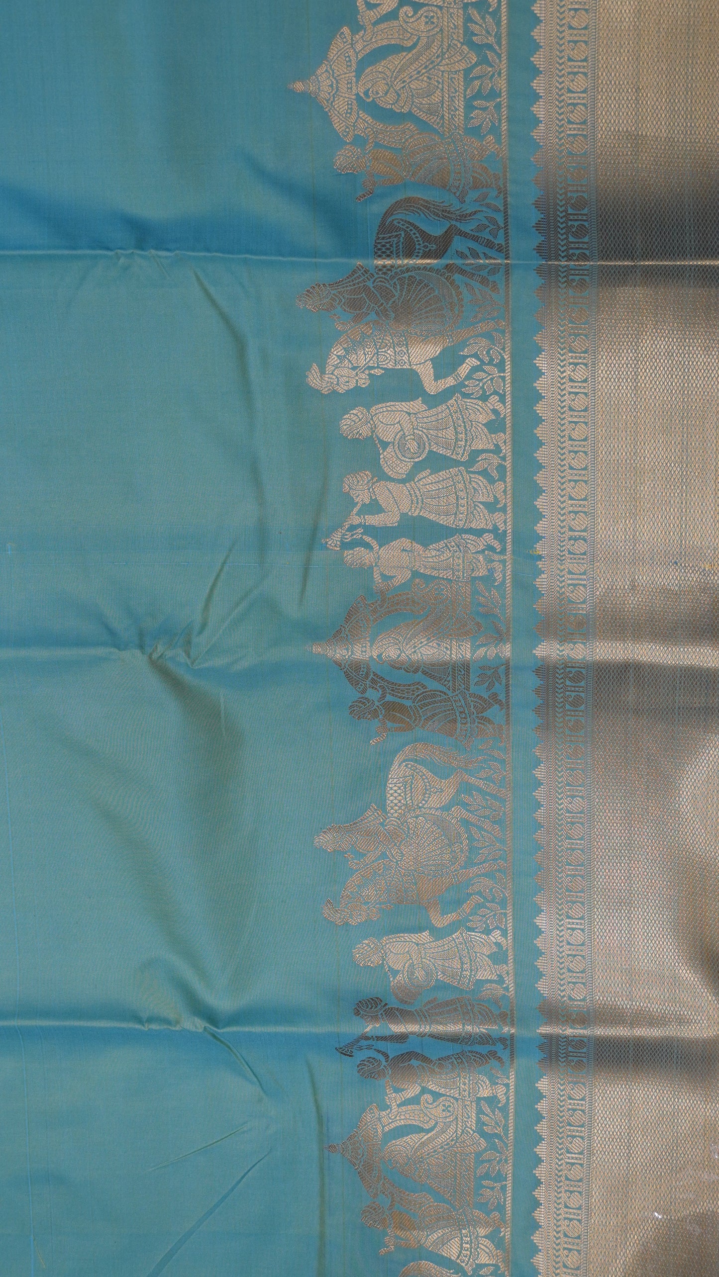 Semi Kanjivaram Silk Saree - Pista Green Vaibhavam