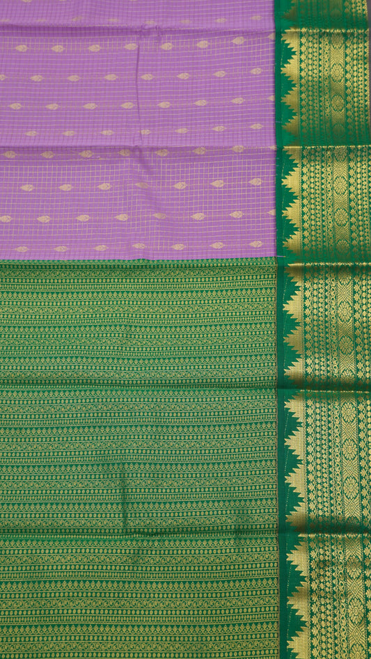 Semi Kanjivaram Silk Saree - Purple