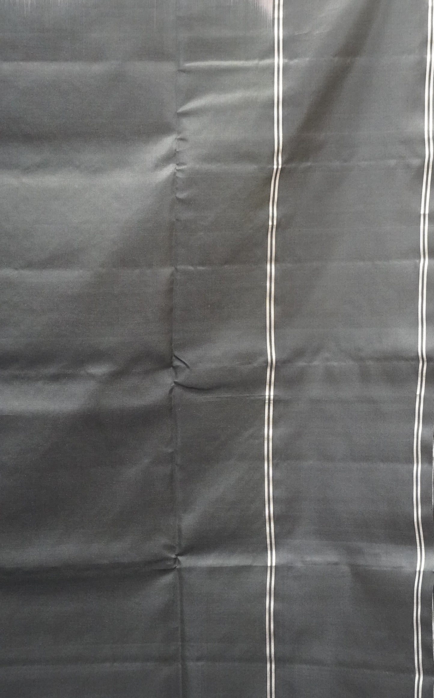 Pure Soft Silk Saree -Grey Black