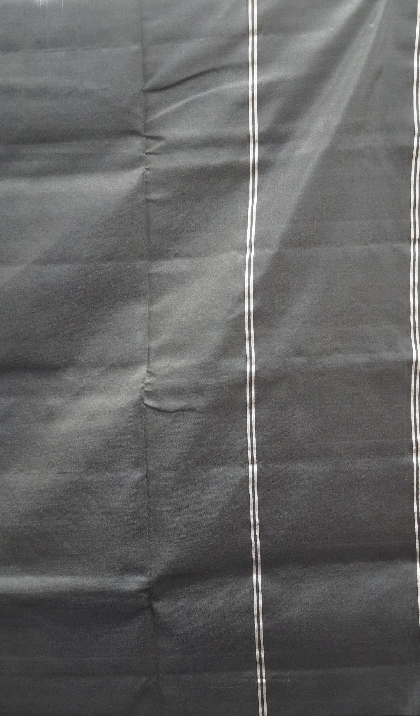Pure Soft Silk Saree -Lite Grey Black