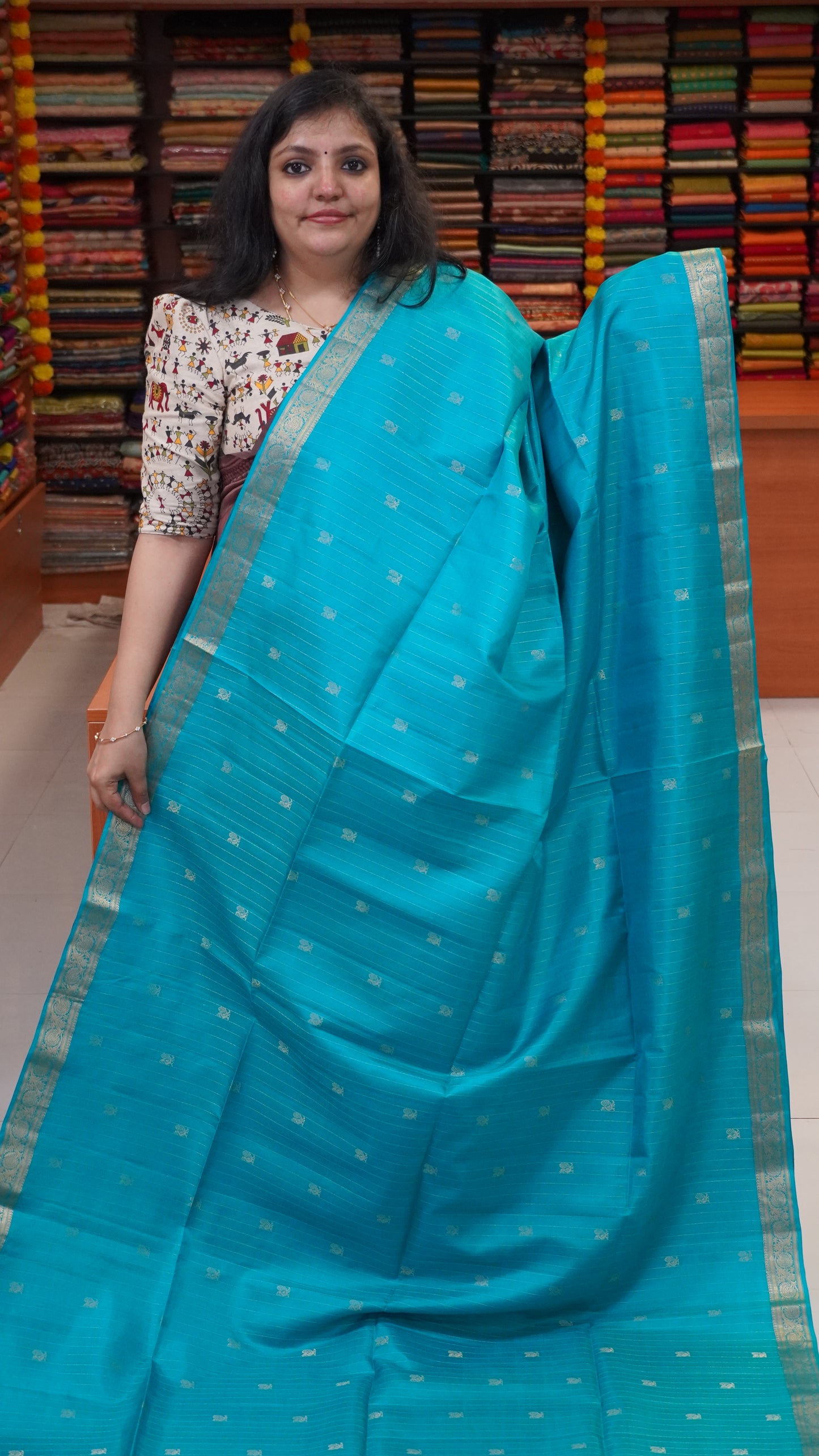 Pure Soft Silk Saree Teal Green to Pink