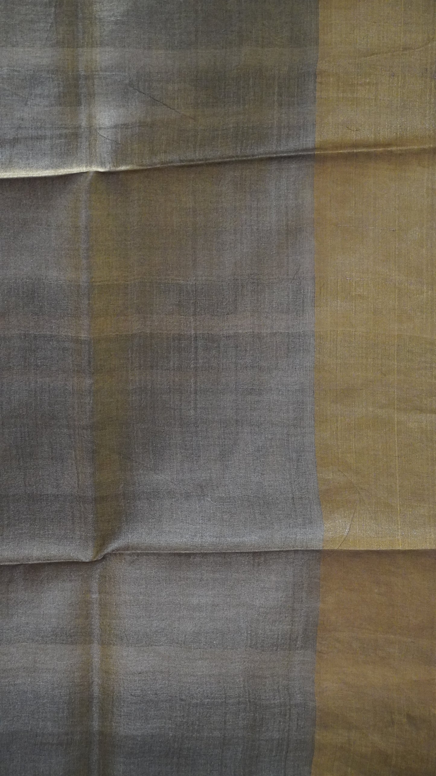 Pure Tussar Saree - Brown Floral