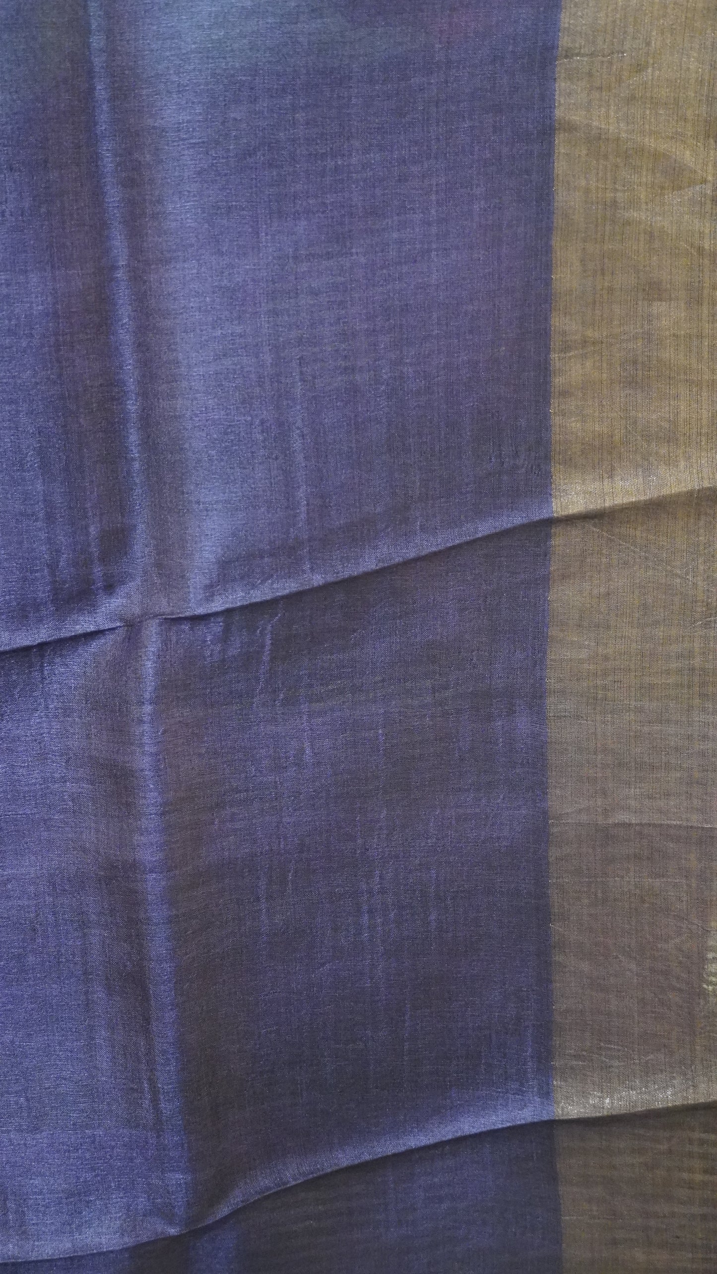Pure Tussar Saree - Purple Small Dots