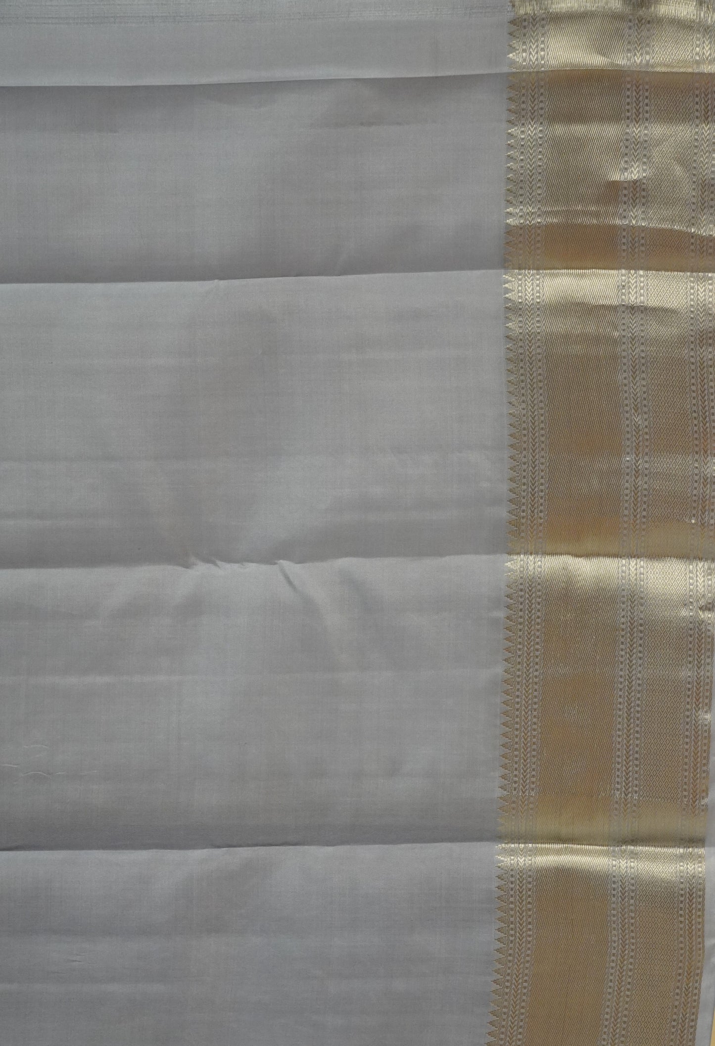 Pure Kanjivaram Silk Saree - Silver Ink Blue