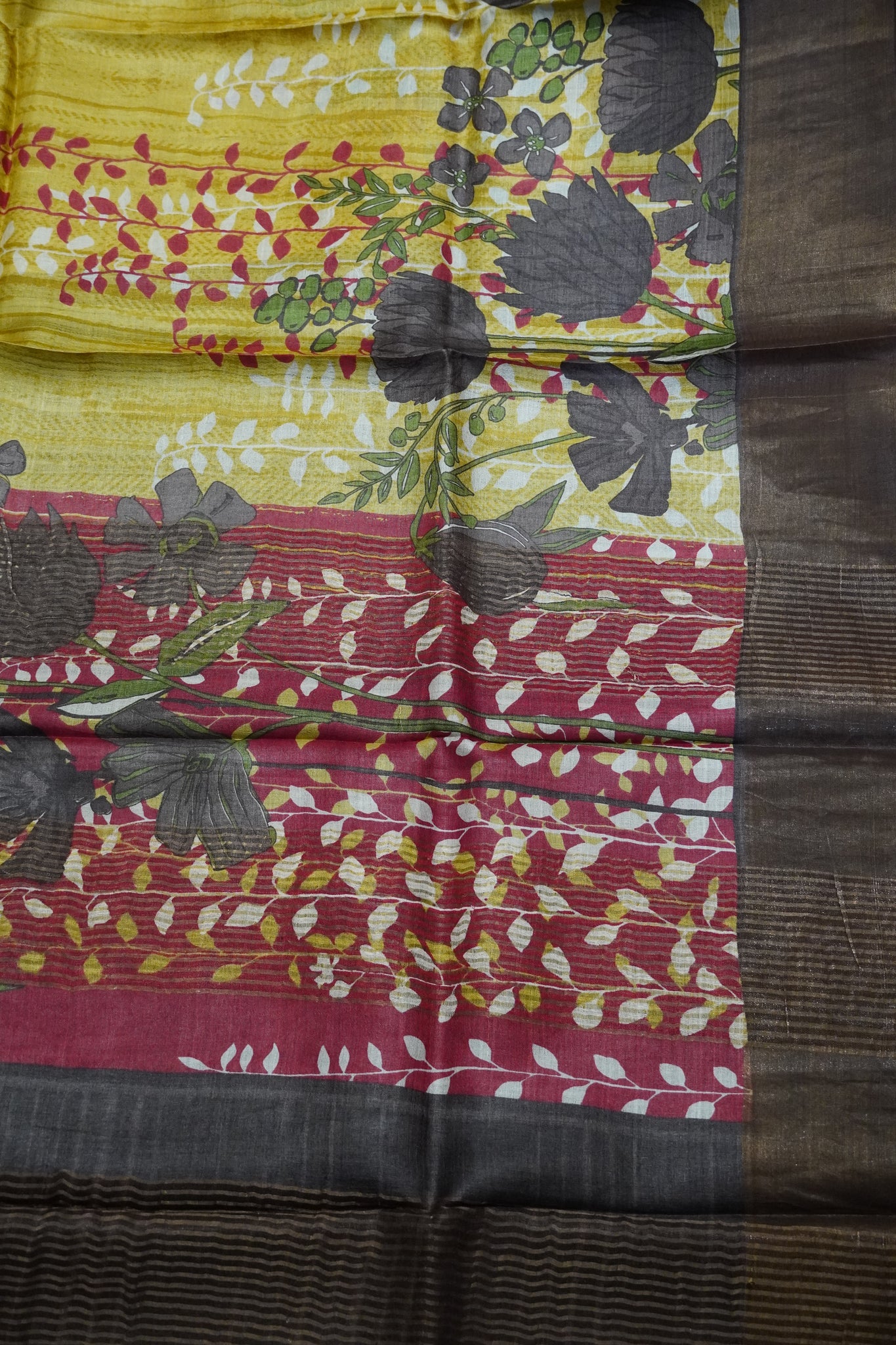 Pure Tussar Silk - Mustard