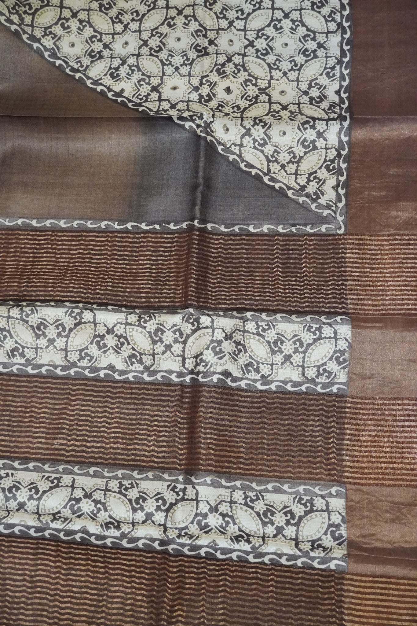 Pure Tussar Silk - Brown