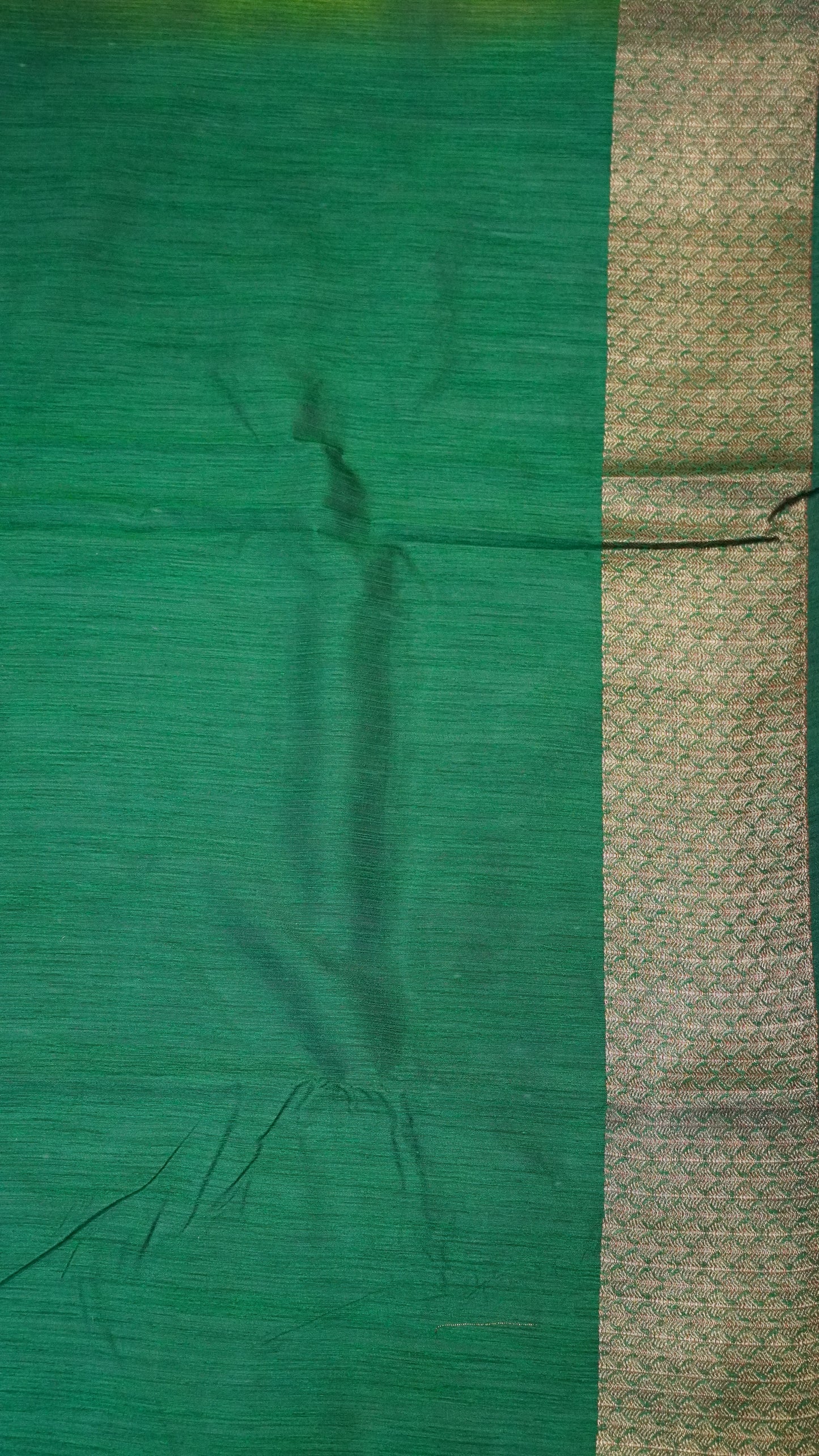 Bamboo Silk Saree-Mehandhi Green Tree Zari embryoid Work