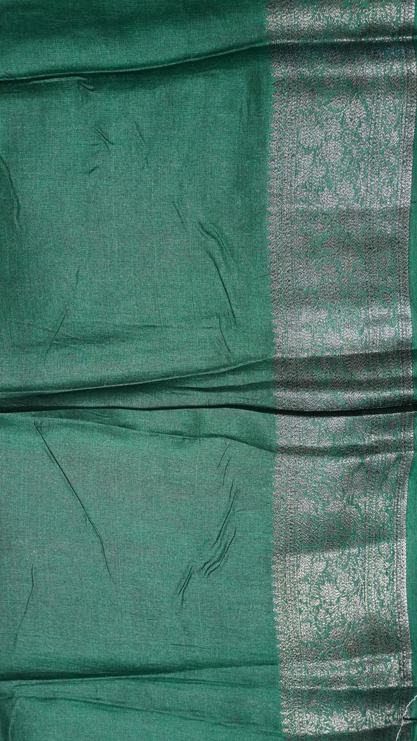 Pure Tussar Saree - Floral Zari-Dark Purple