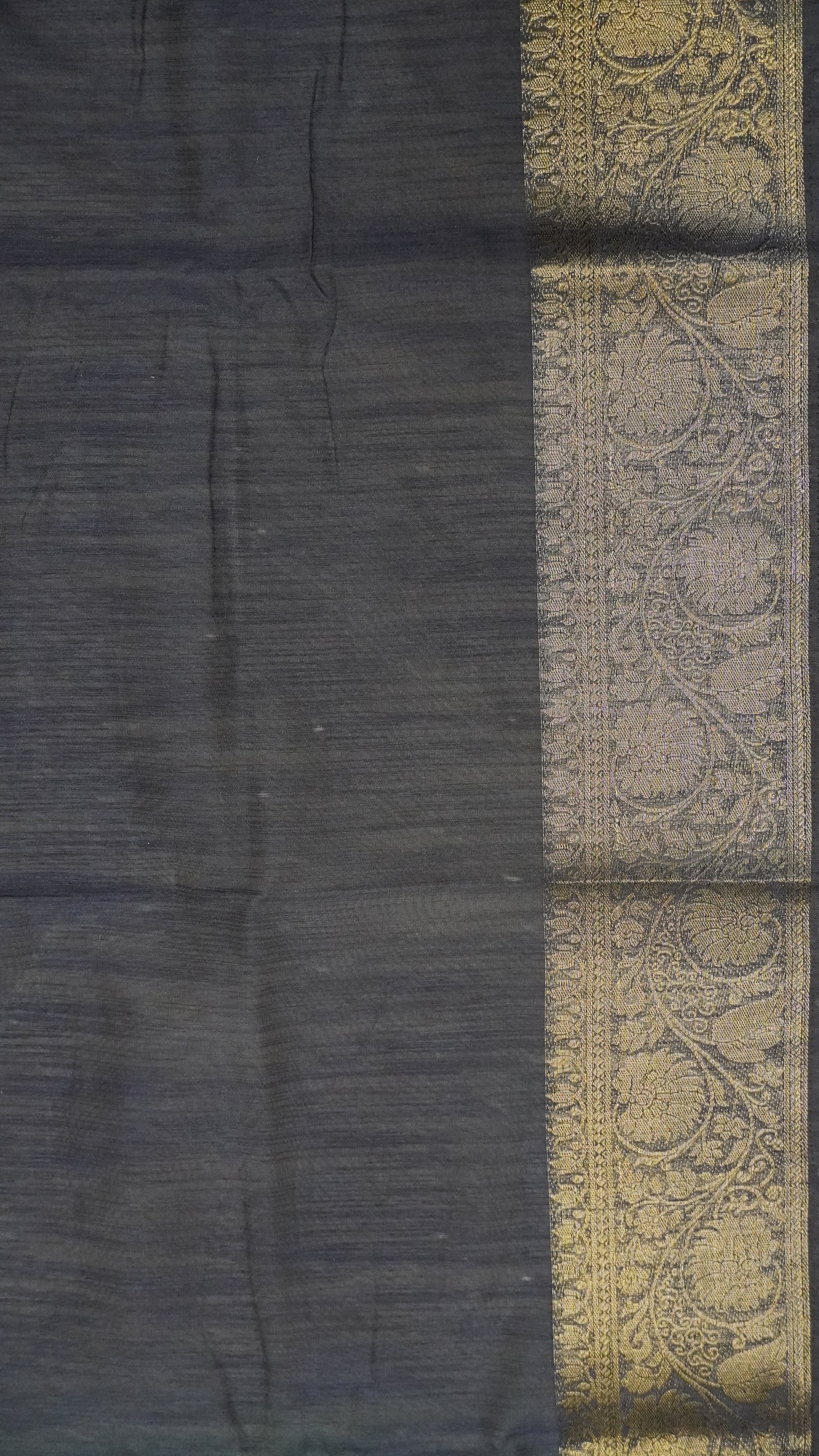 Bamboo Silk Saree-Aplique Work -Peacock Blue