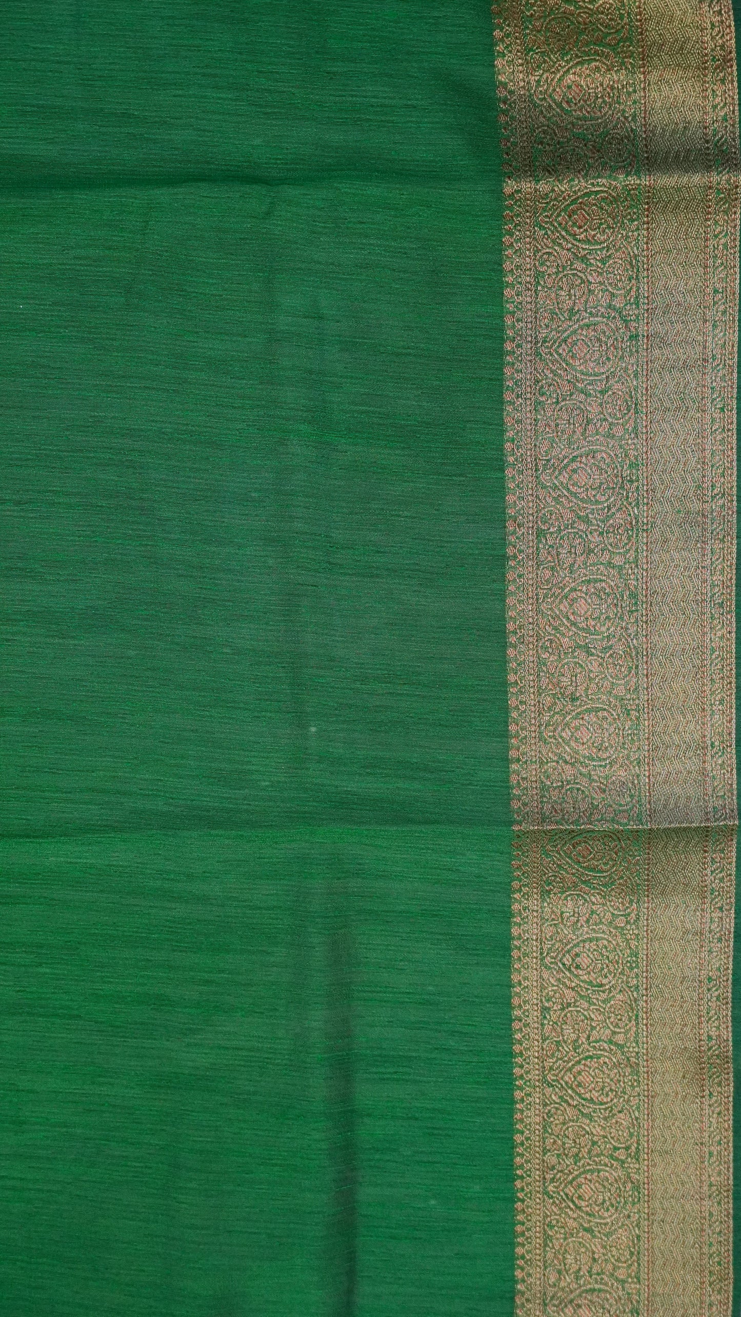 Bamboo Silk Saree-Red With Green