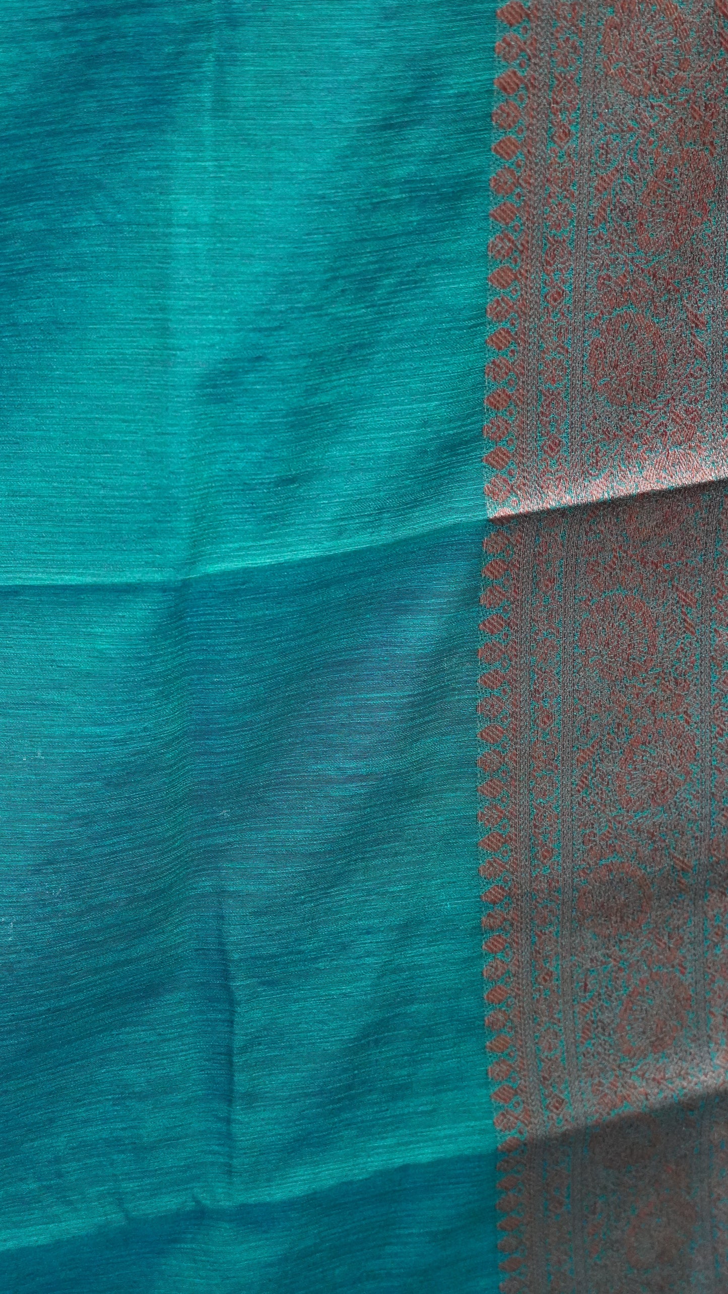 Bamboo Silk Saree-Wine Gypso Thread Work