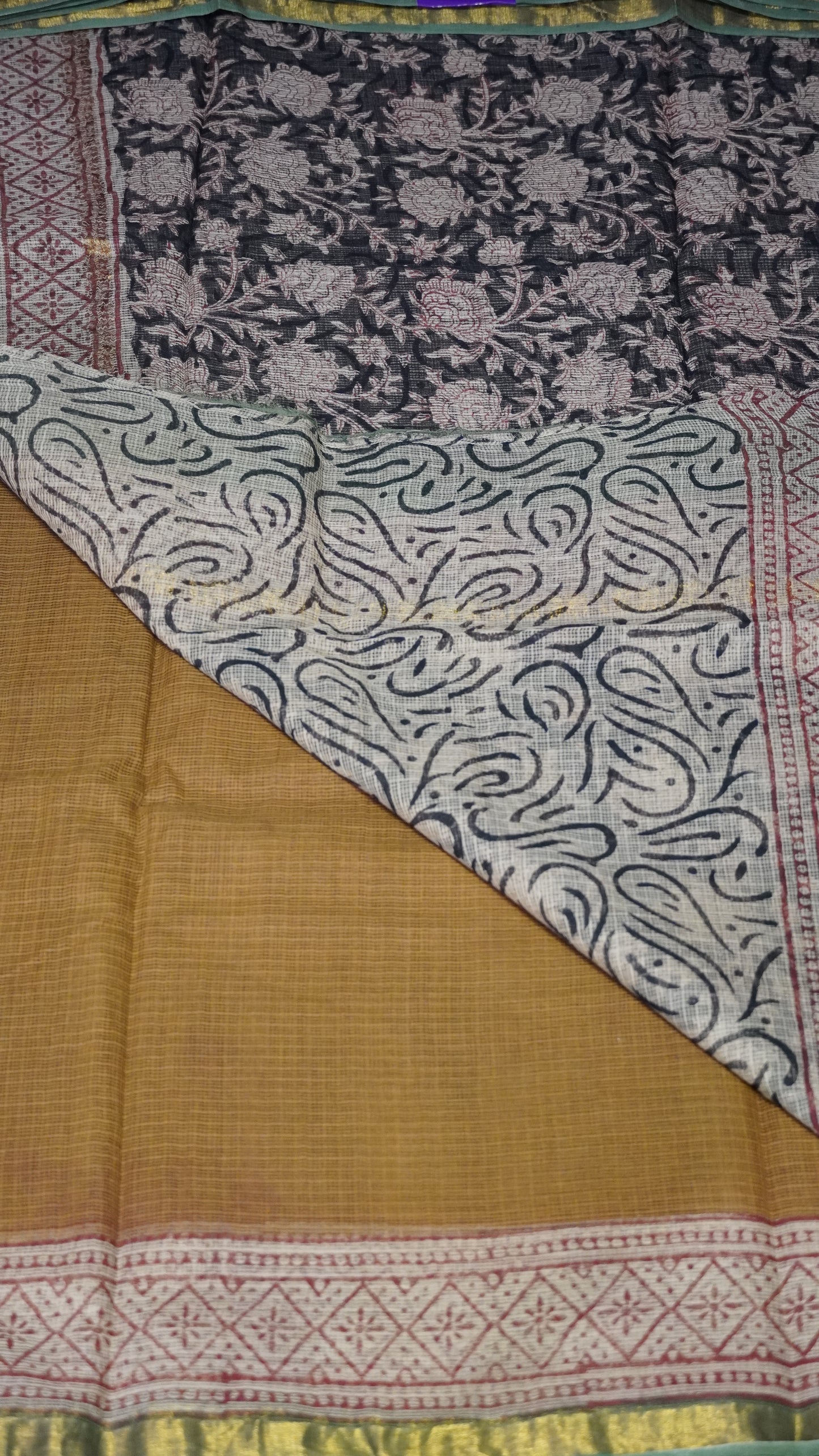 Kota Doria Cotton Saree Chocolate