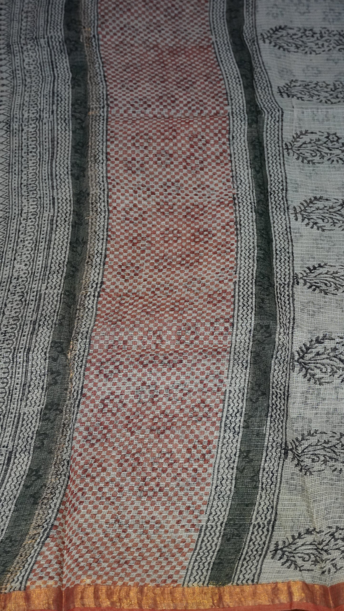 Kota Doria Cotton Saree Floral Print