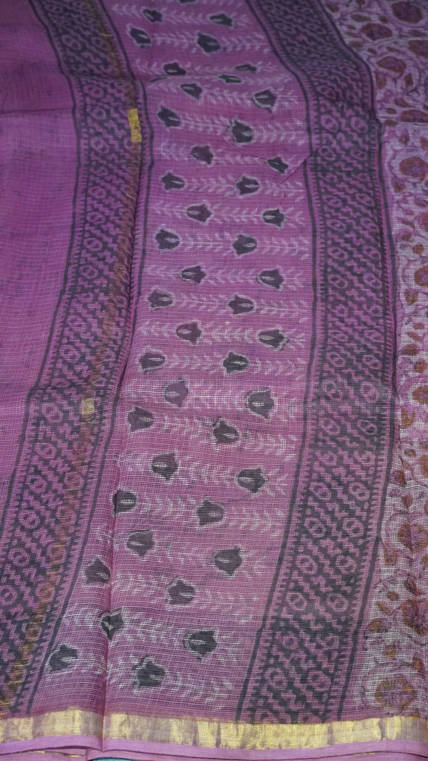 Kota Doria Cotton Saree Floral