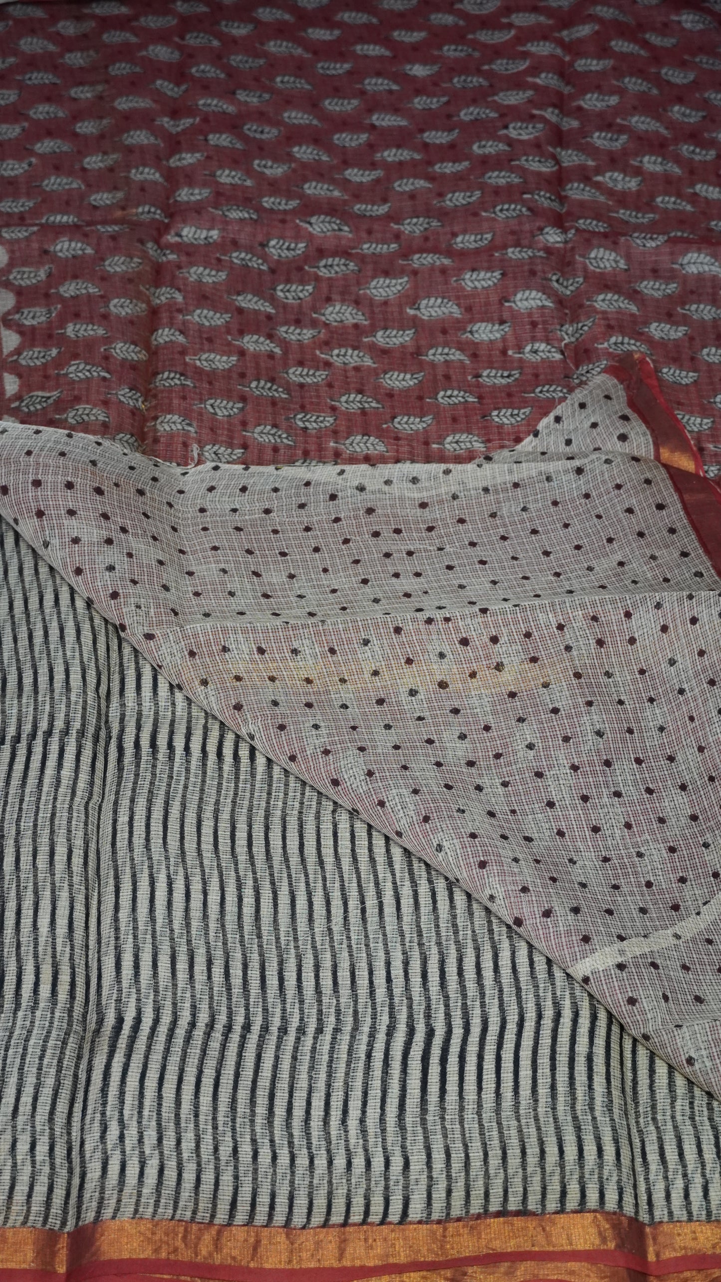 Kota Doria Cotton Saree Vertical Lines