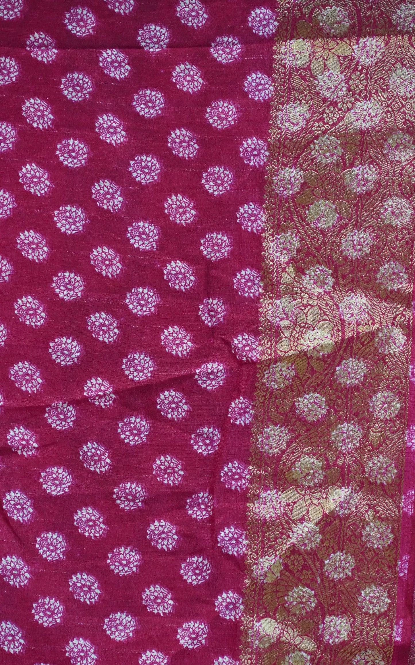 Jute Shiffon Saree Pink to Violet
