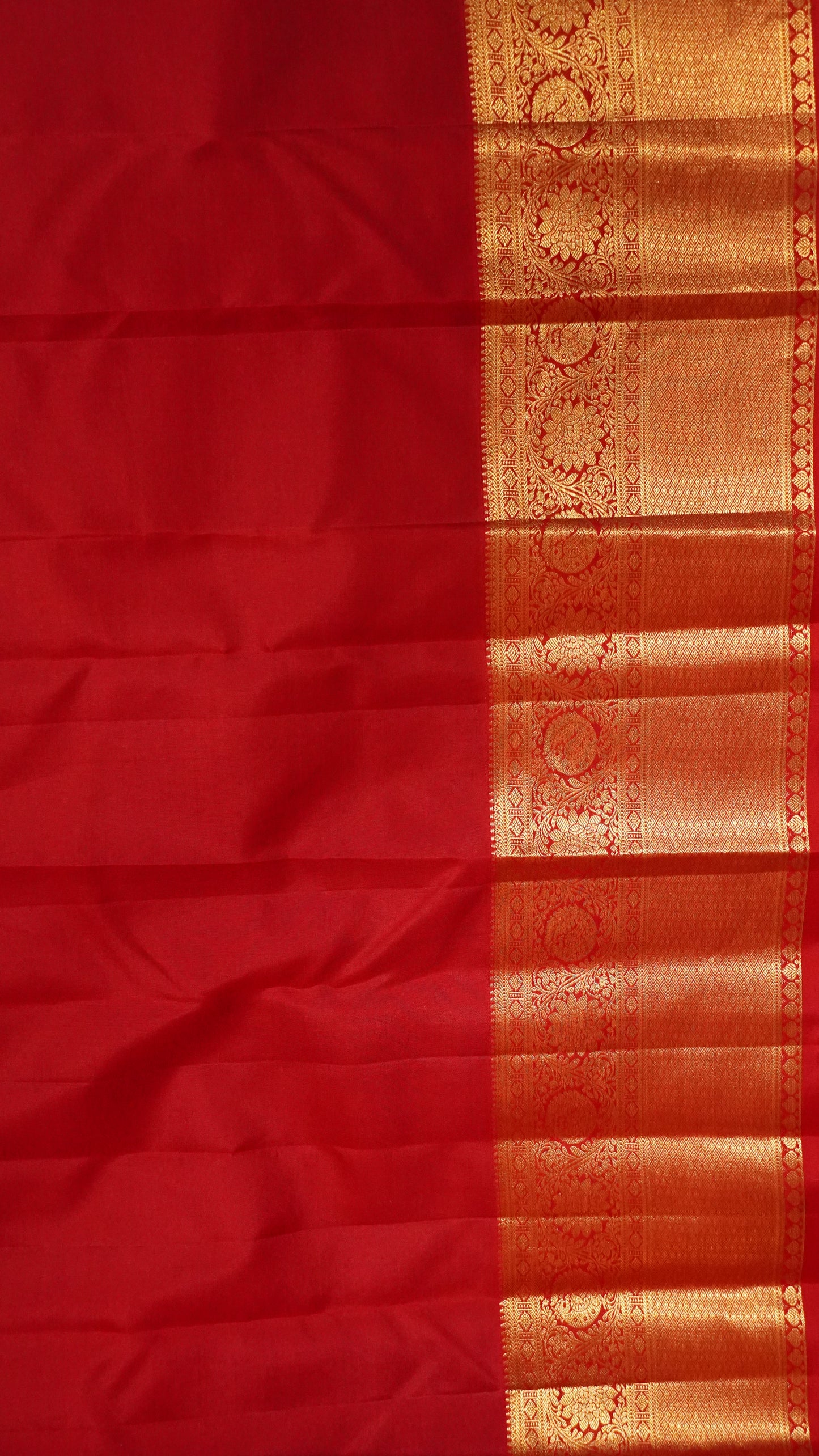 Pure Kanjivaram Silk Saree -Red Brocade Silk