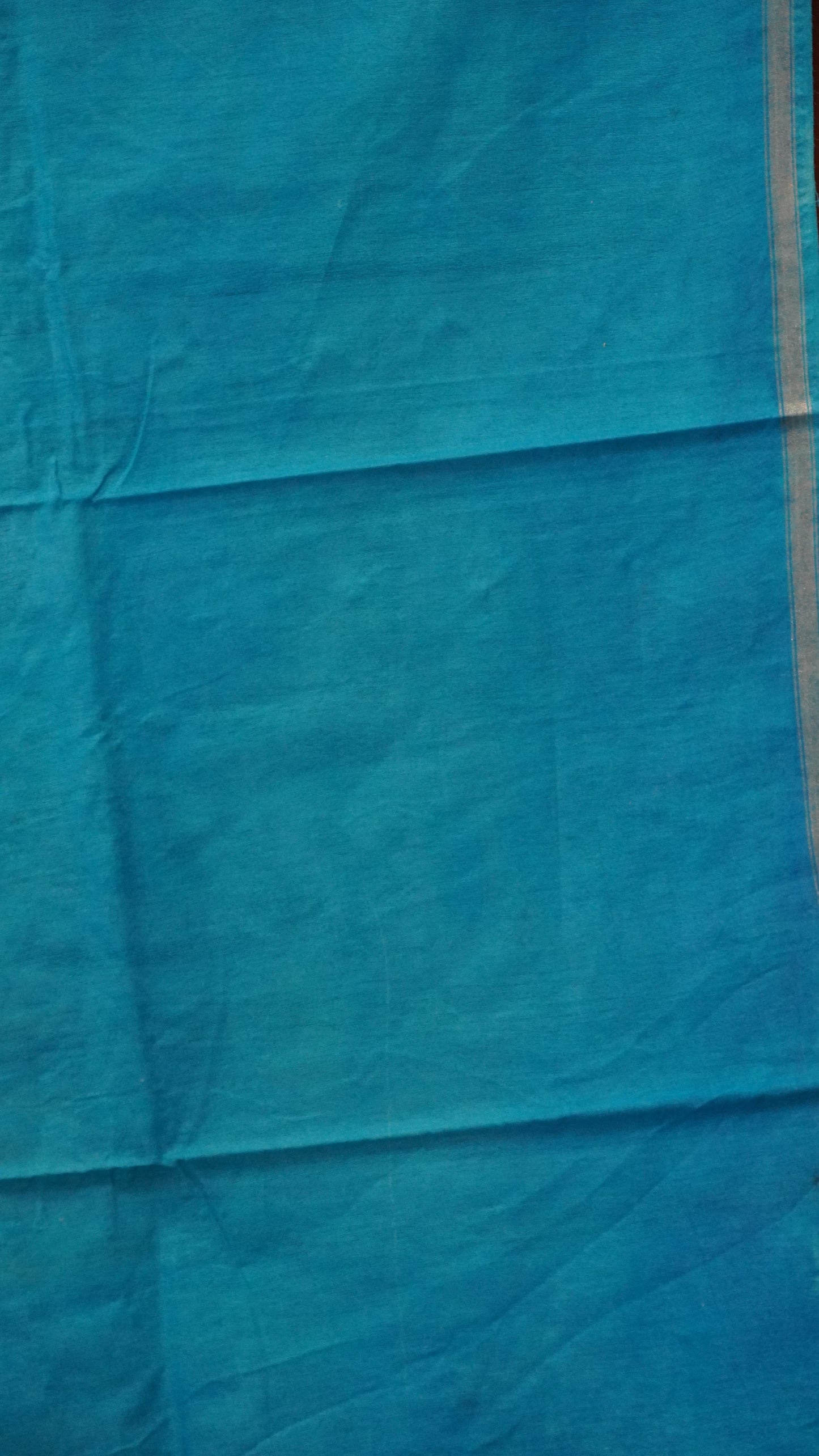 Semi Linen Lavender Saree With Madhubani Print Blue