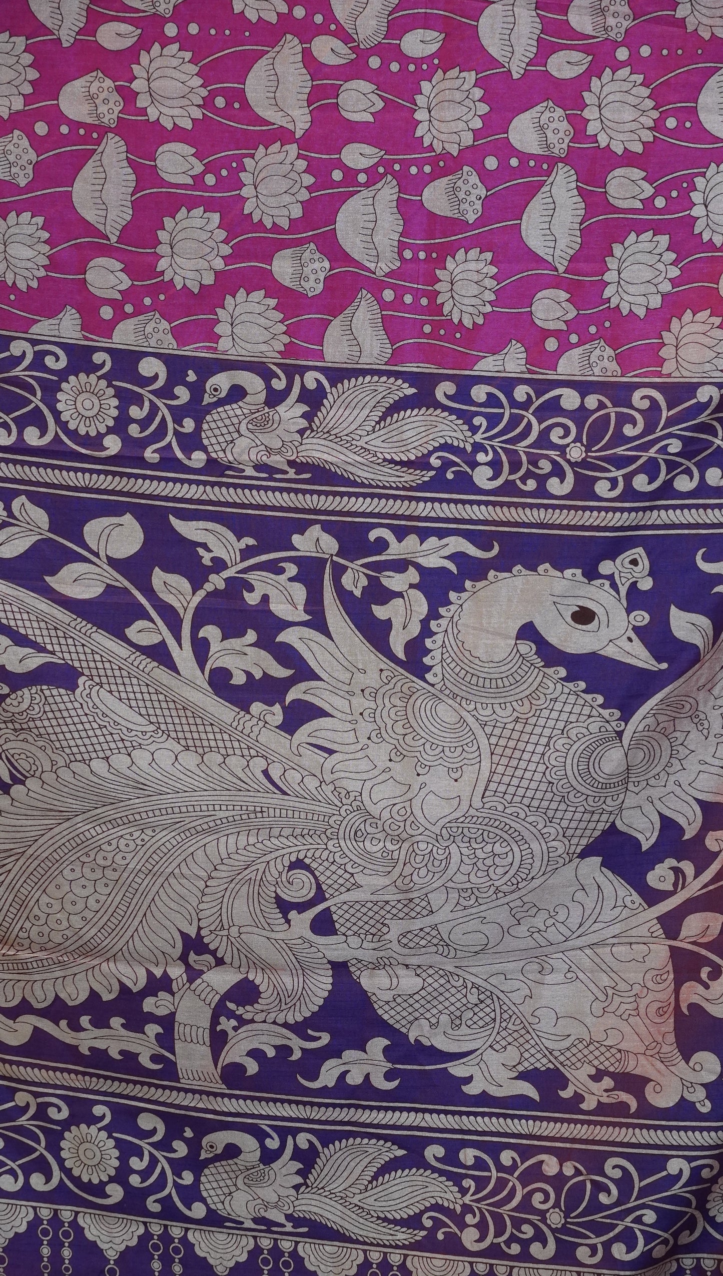 Semi Pattola Saree Floral Pink