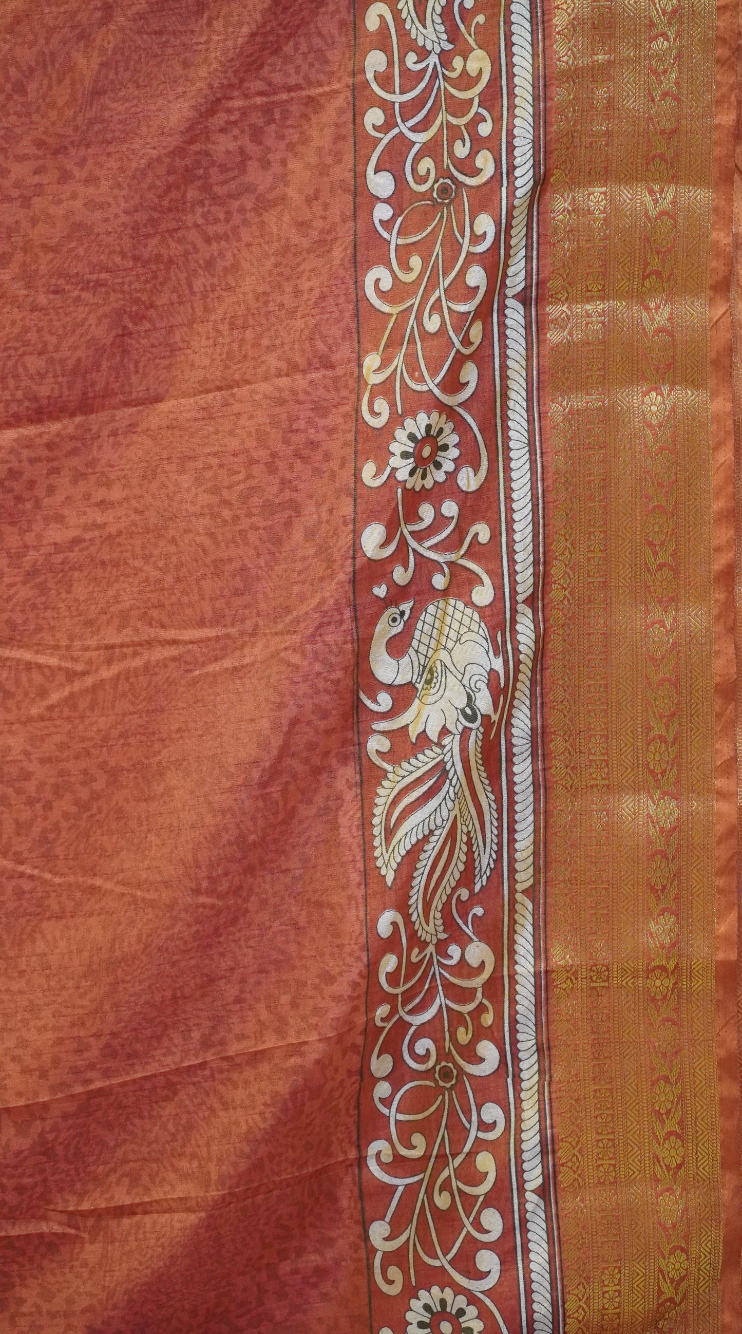 Semi Pattola Saree Floral Mustard