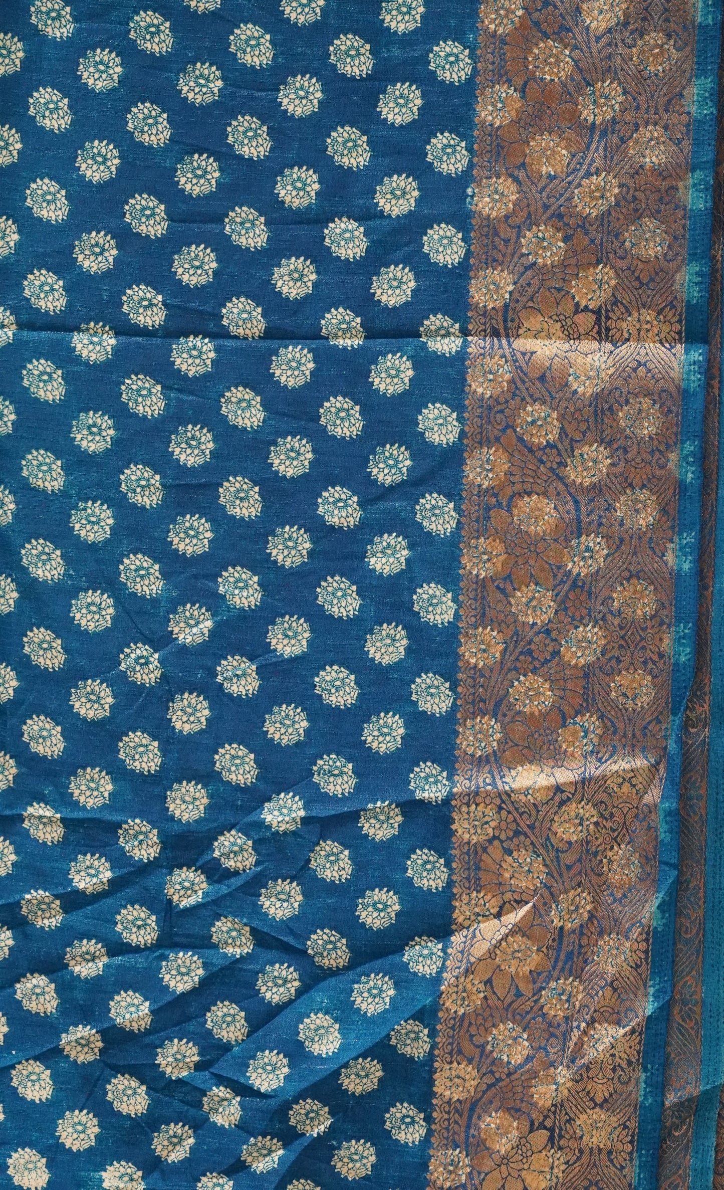 Jute Shiffon Saree Blue