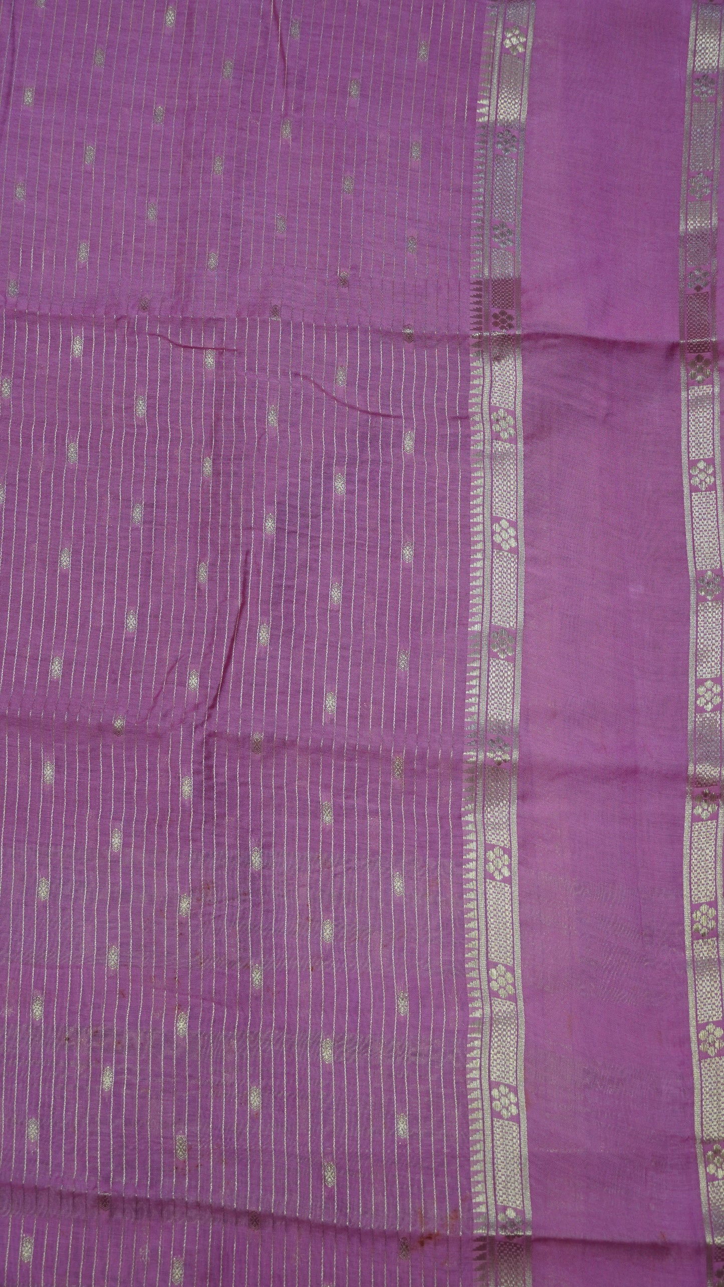 Viscose Saree-Floral Rettapet -Rani Pink