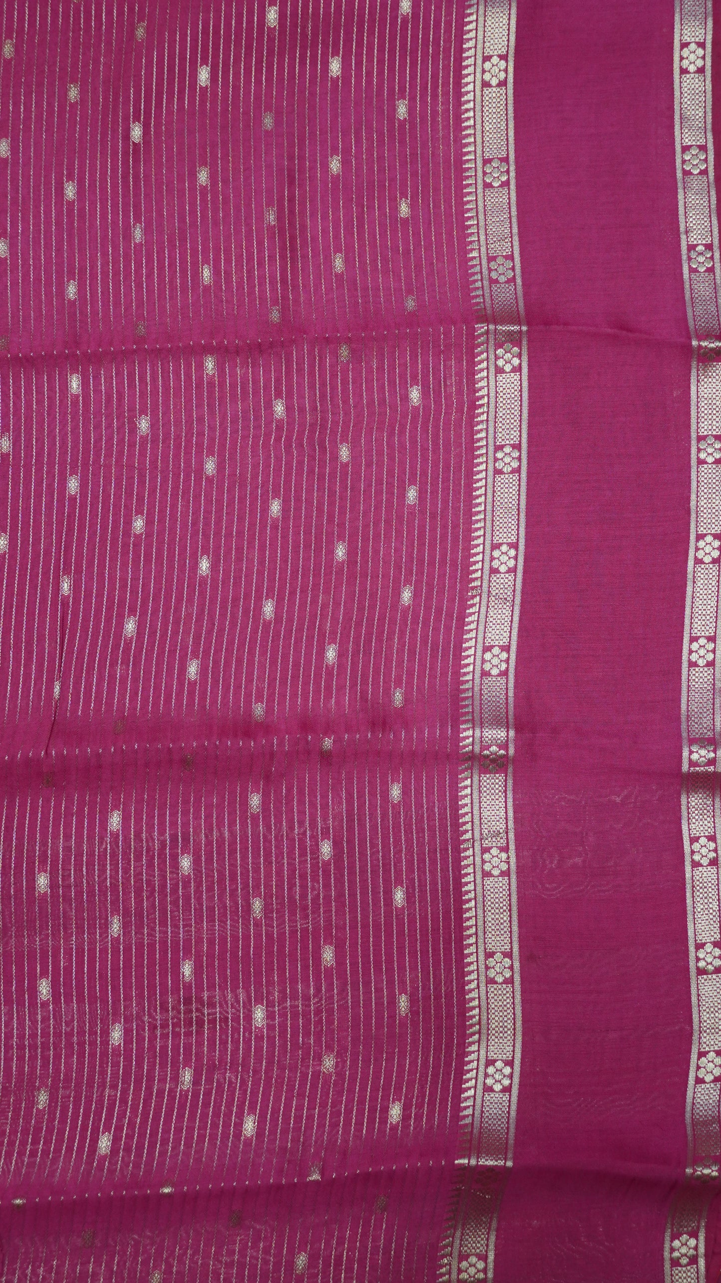 Viscose Saree-Floral Rettapet -Pink