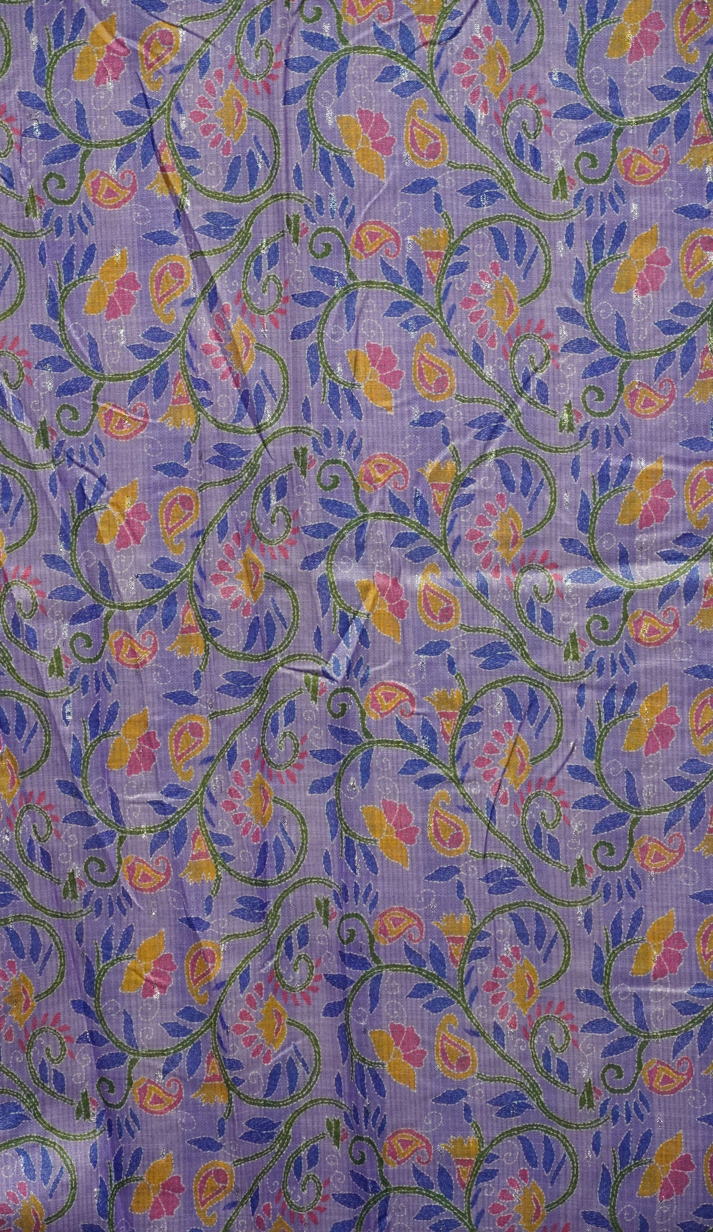 Semi Linen Saree Grey With Lavender With Small Zari Border