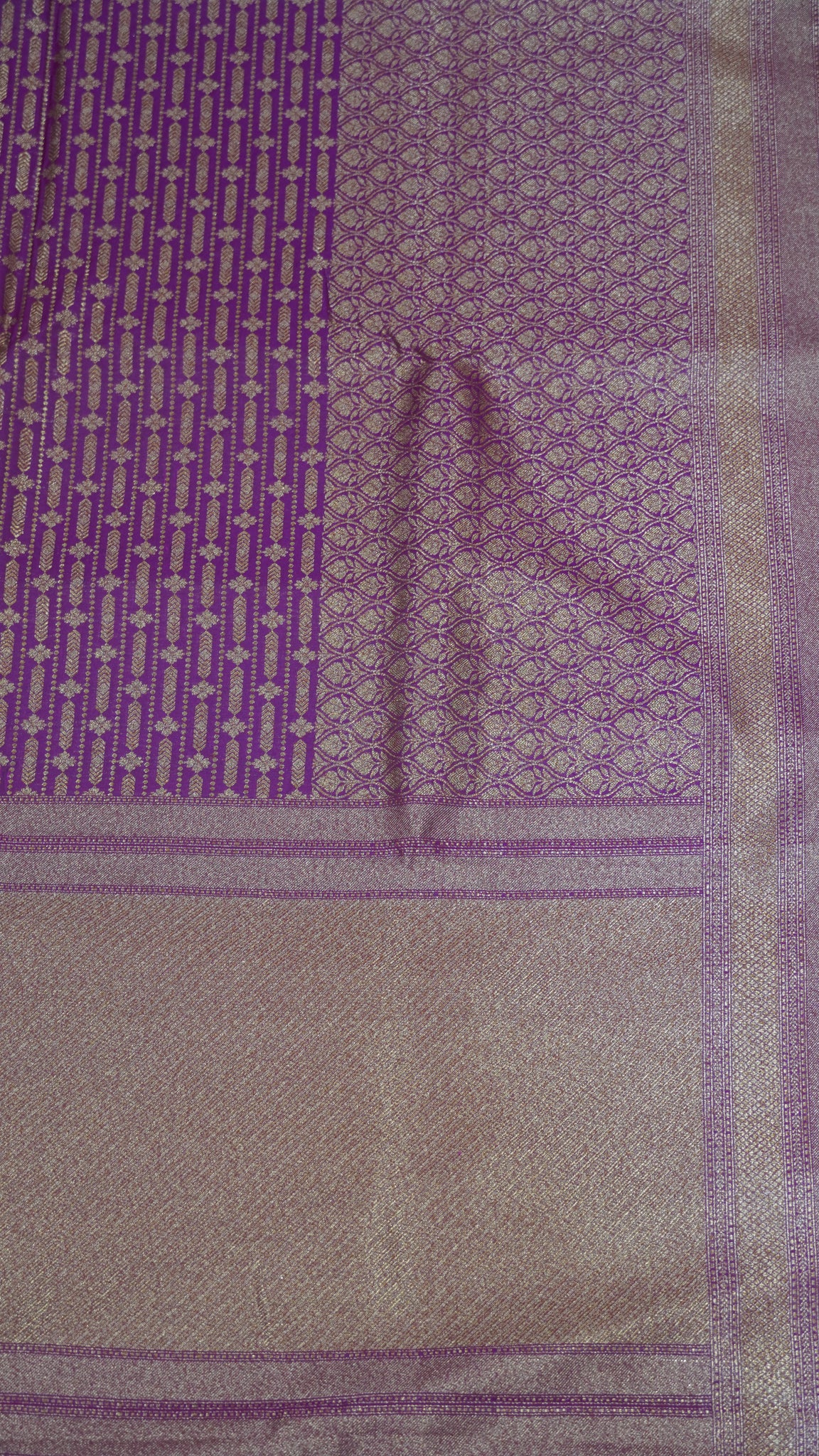 Semi Banarasi Uppada Silk Saree-Magenta