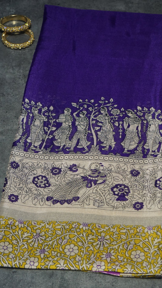 Chiralam Saree Violet