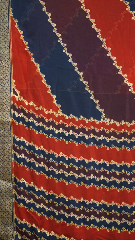 Shiffon Saree Navy Blue Border