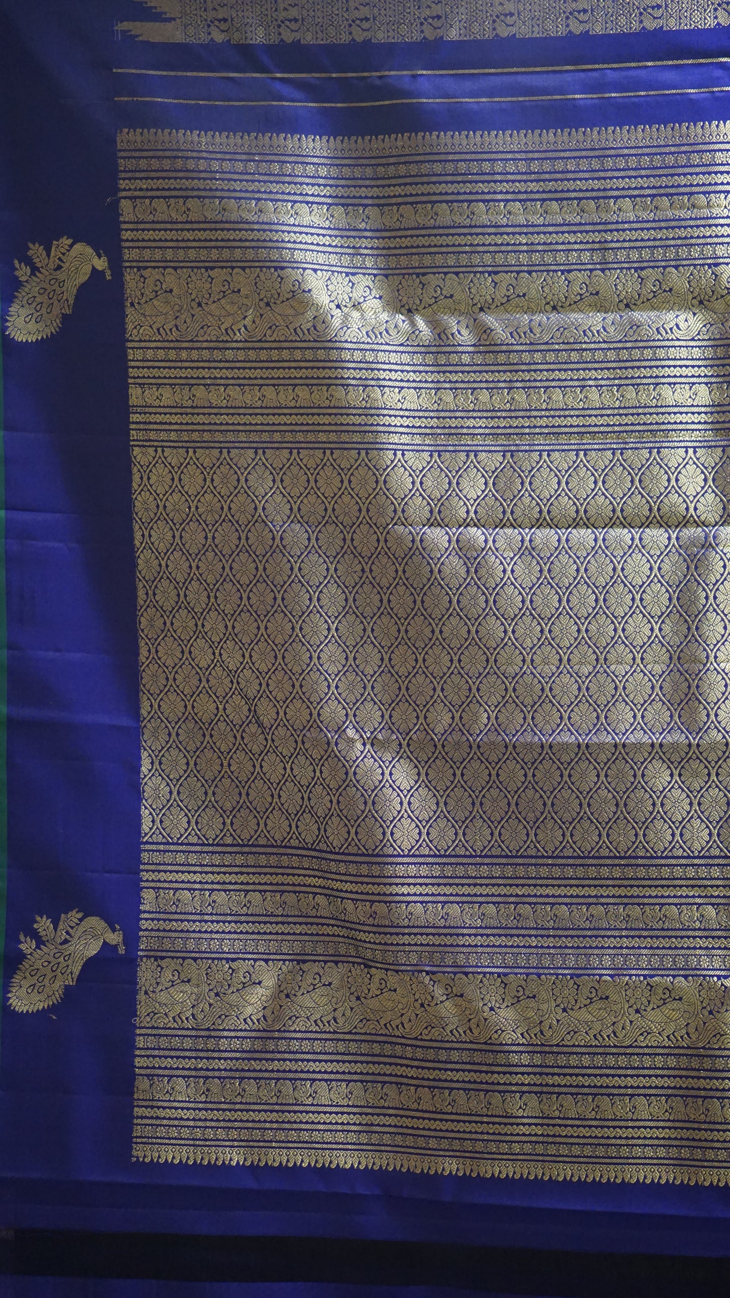 Akshayam - Bridal Pure Kanjivaram Saree Ink Blue