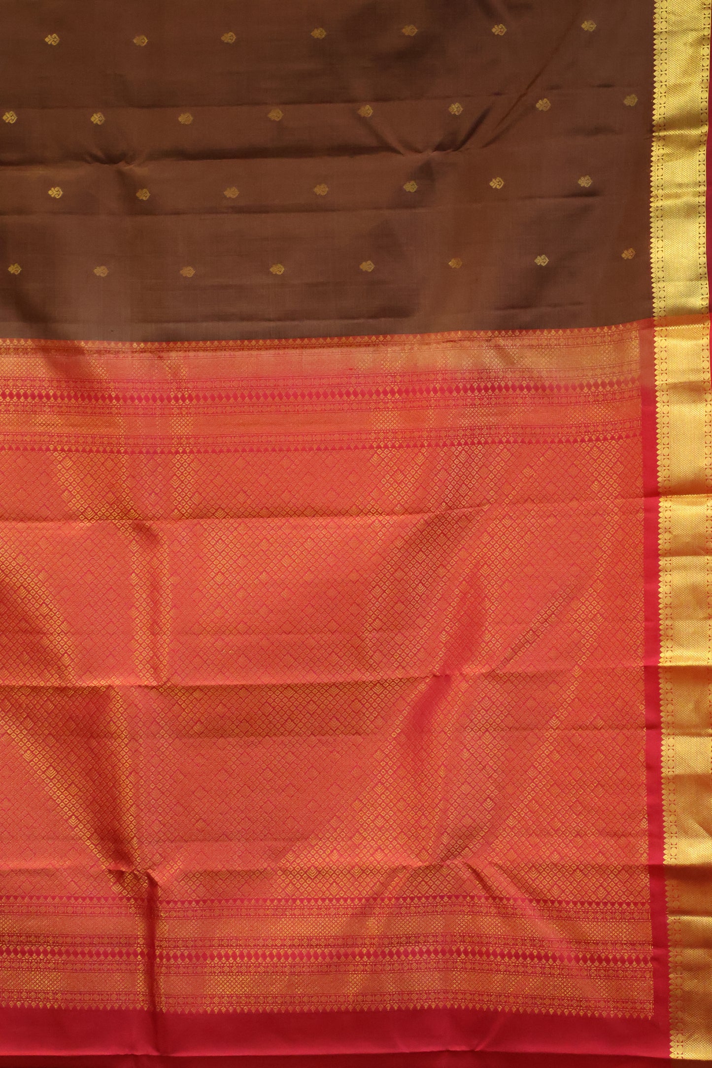 Akshayam - Pure Kanjivaram Saree - Chocolate Brown