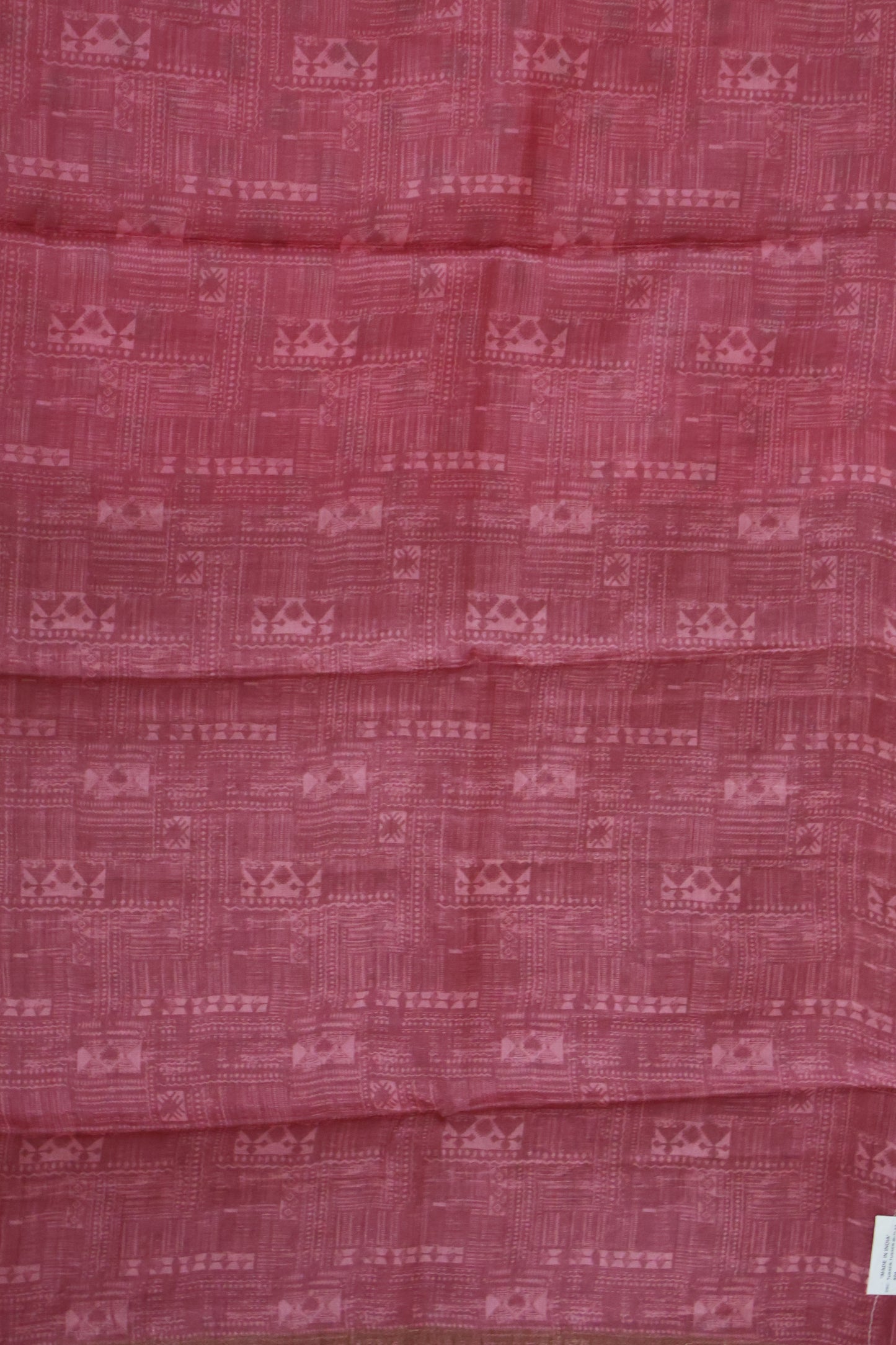 Pure Tussar Saree - Pink Daimond Butta