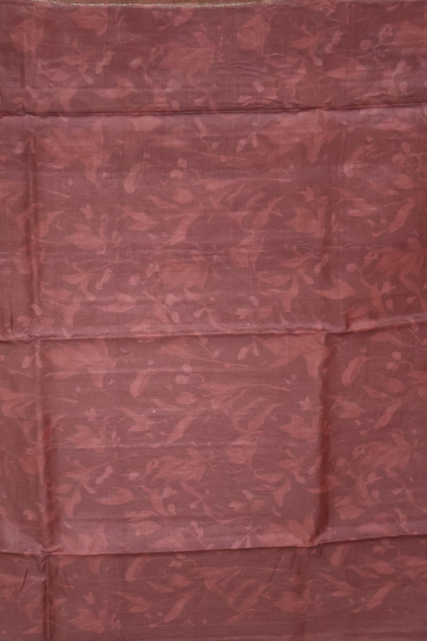 Pure Tussar Saree - Lite Maroon Muted