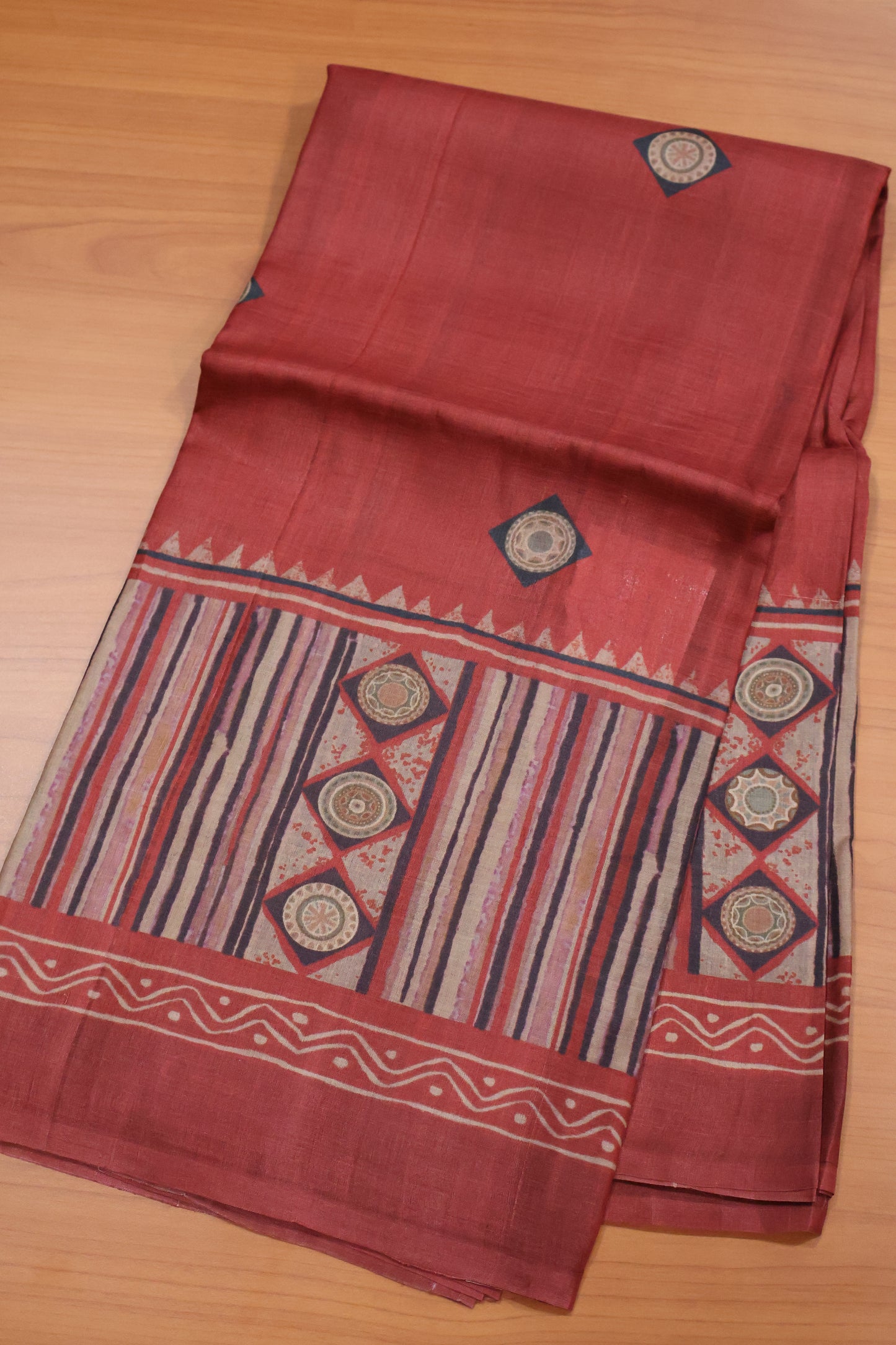Pure Tussar Saree - Red