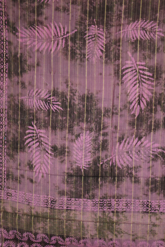 Pure Tussar Saree - Purple
