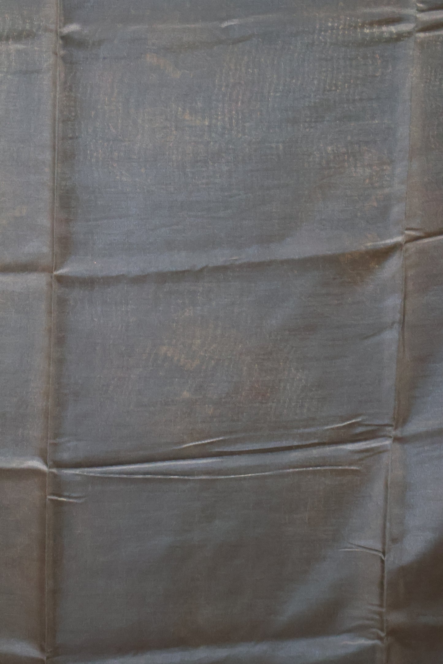 Paper Silk Saree-Blue Round Fish Pattern
