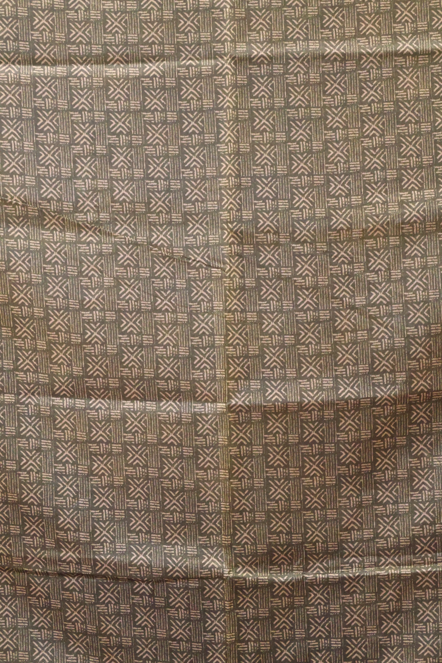 Paper Silk Saree-Green Checks Pattern