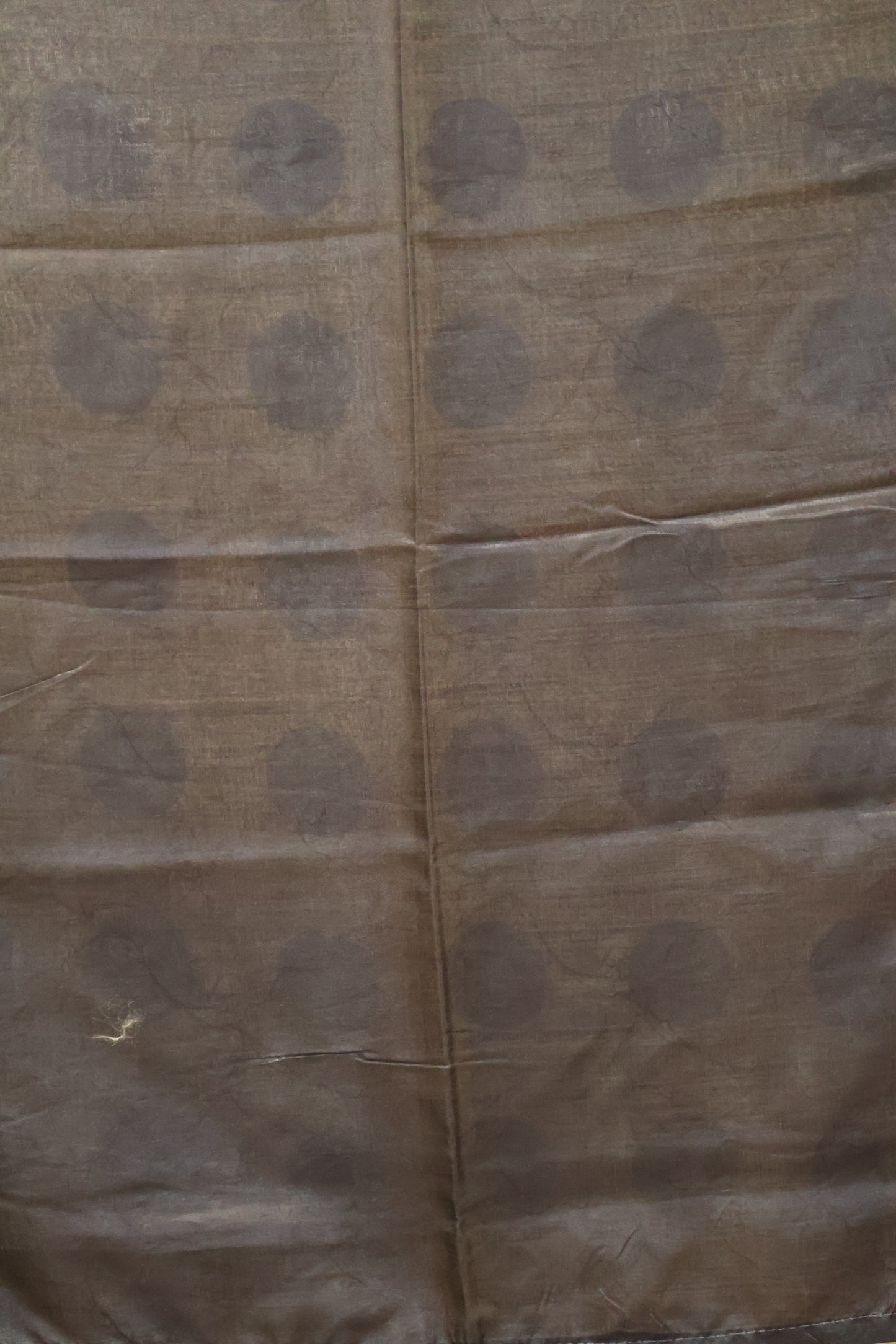 Paper Silk Saree-Black Big Round Design