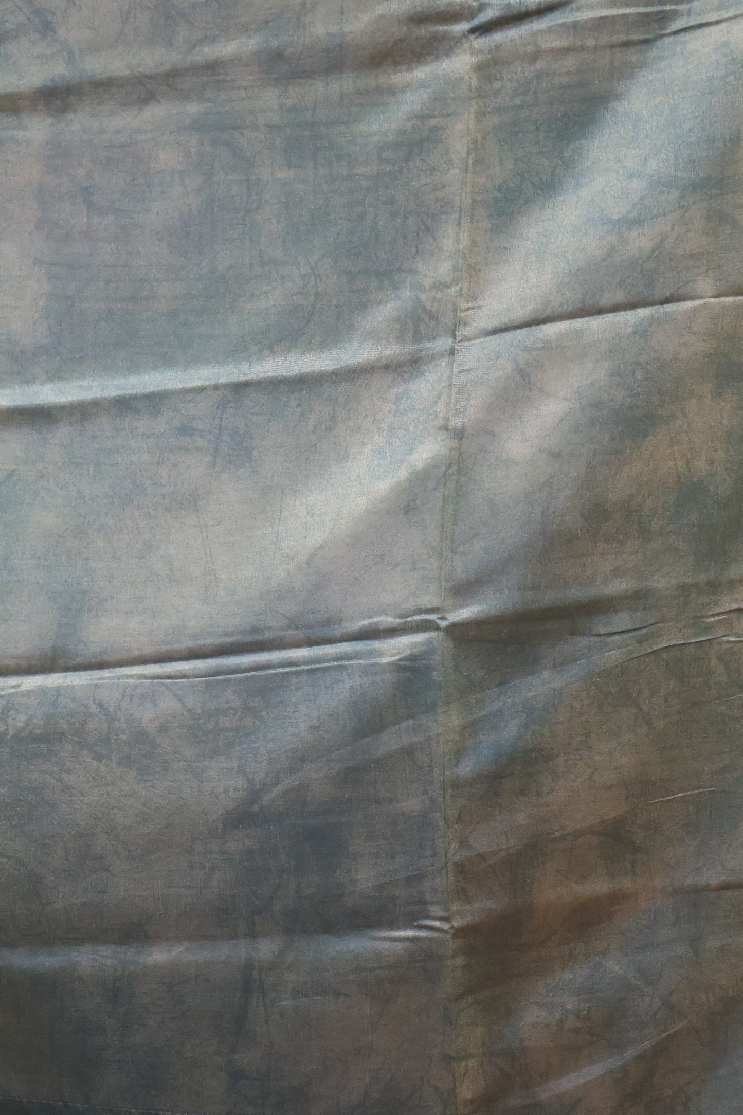 Paper Silk Saree-Green Flower Round Design