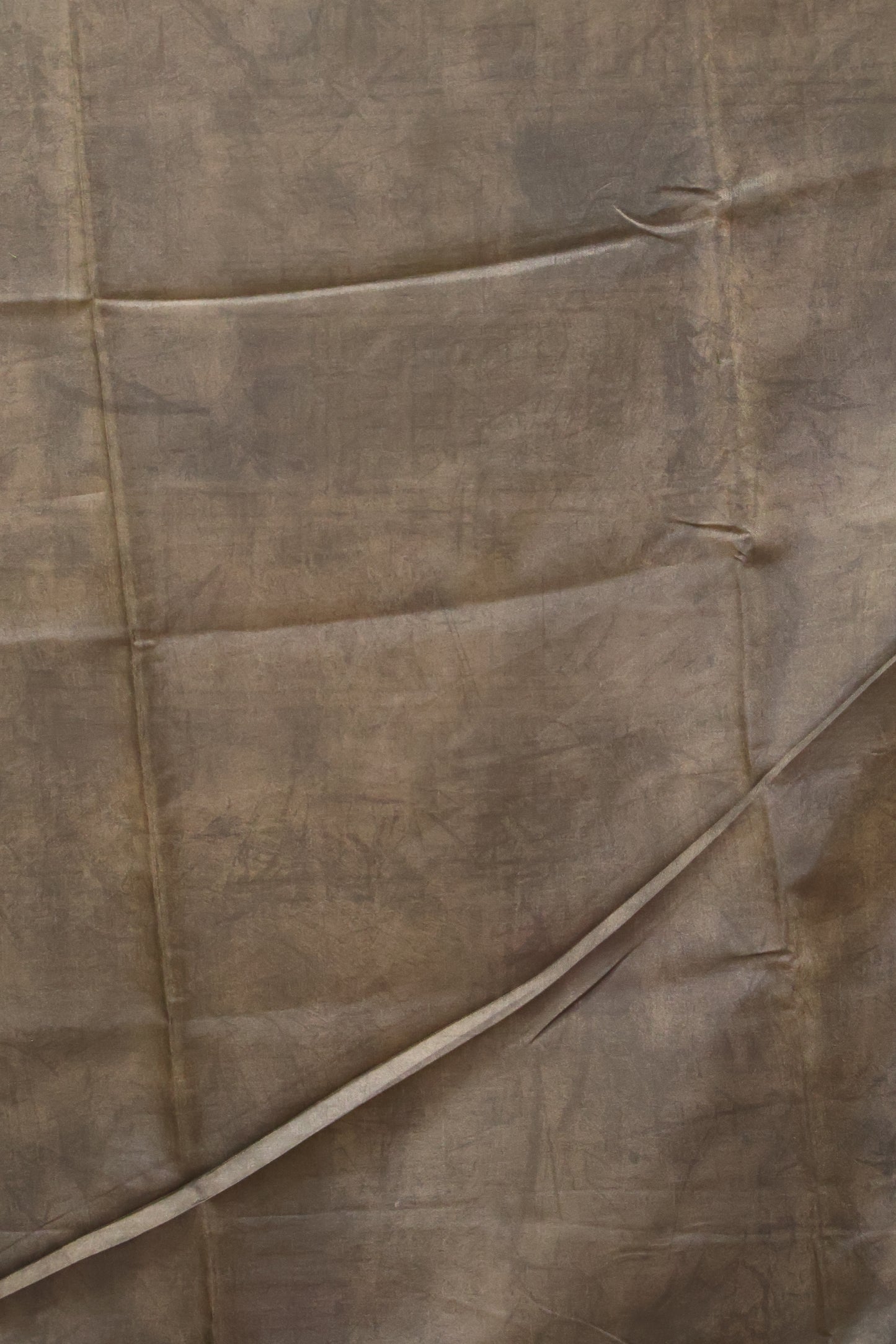 Paper Silk Saree-Grey Flower Round Design