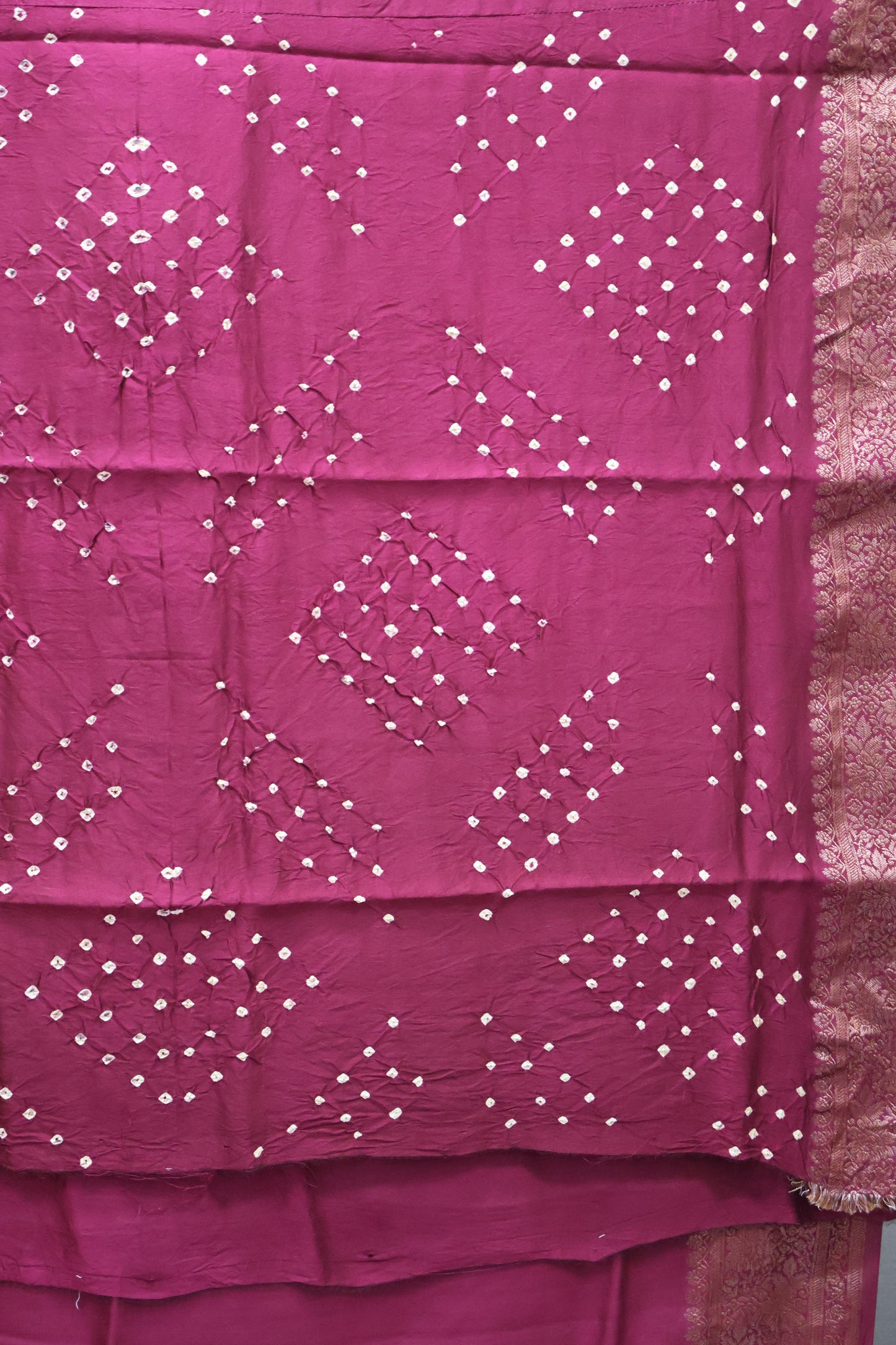 Pure Tussar Saree -Wine Plain Border