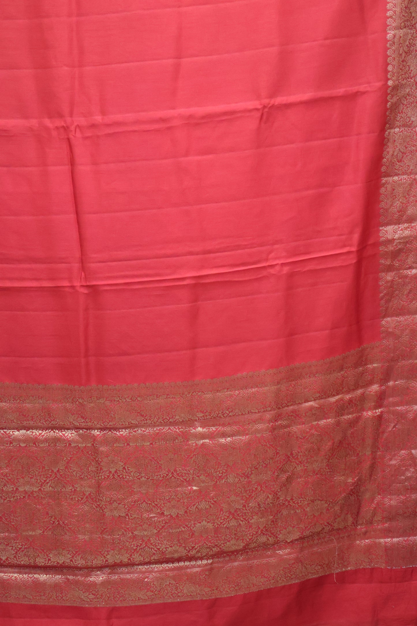 Pure Tussar Saree -Maroon Plain Border