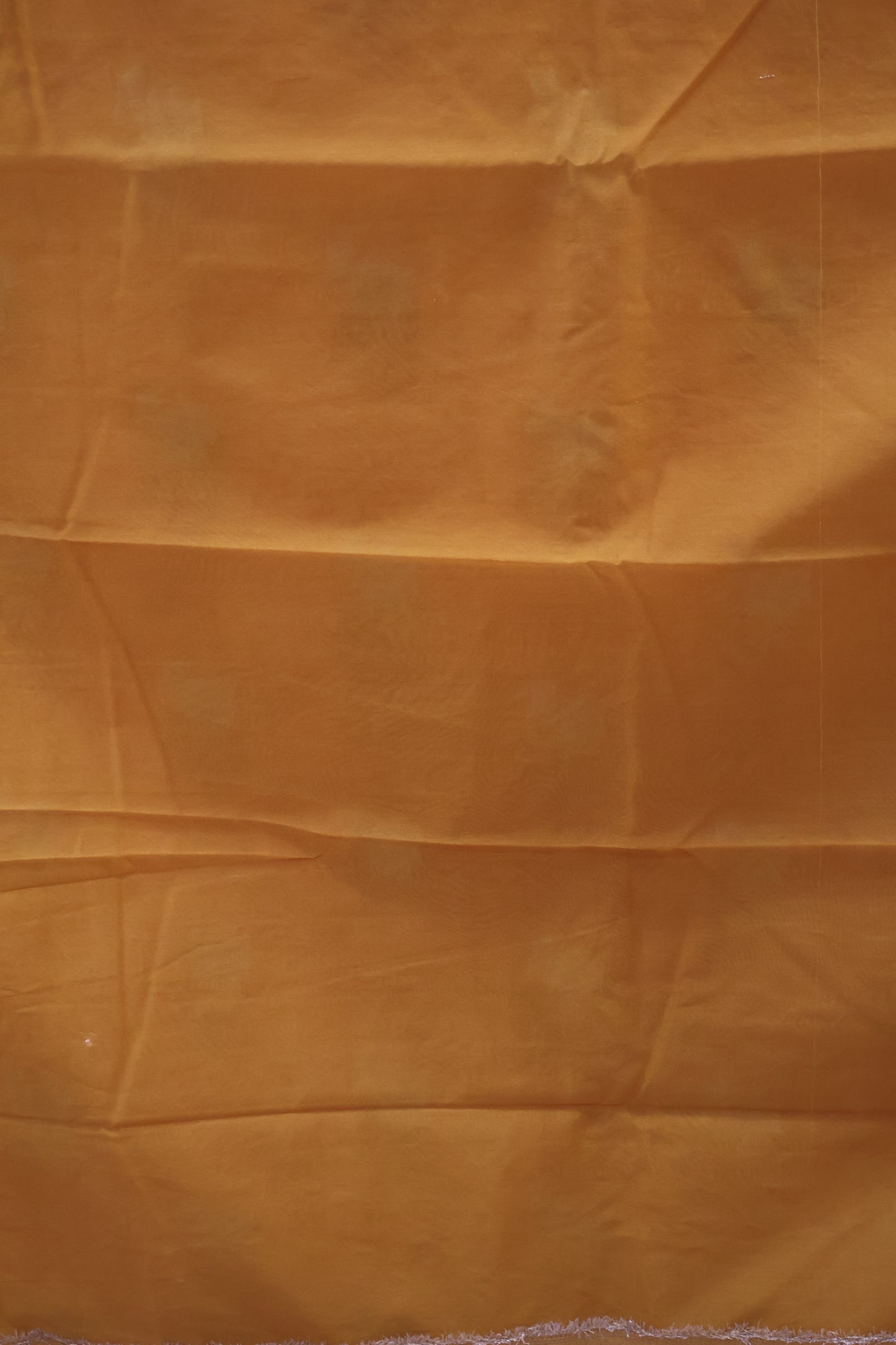 Banarasi Chanderi Saree-Mustard Double Flower Border