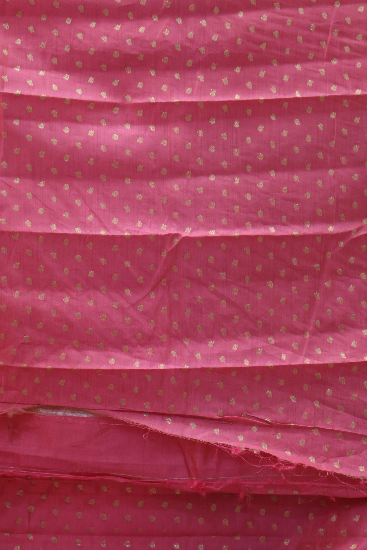 Semi Tussar Saree -Pink Round Flower Design