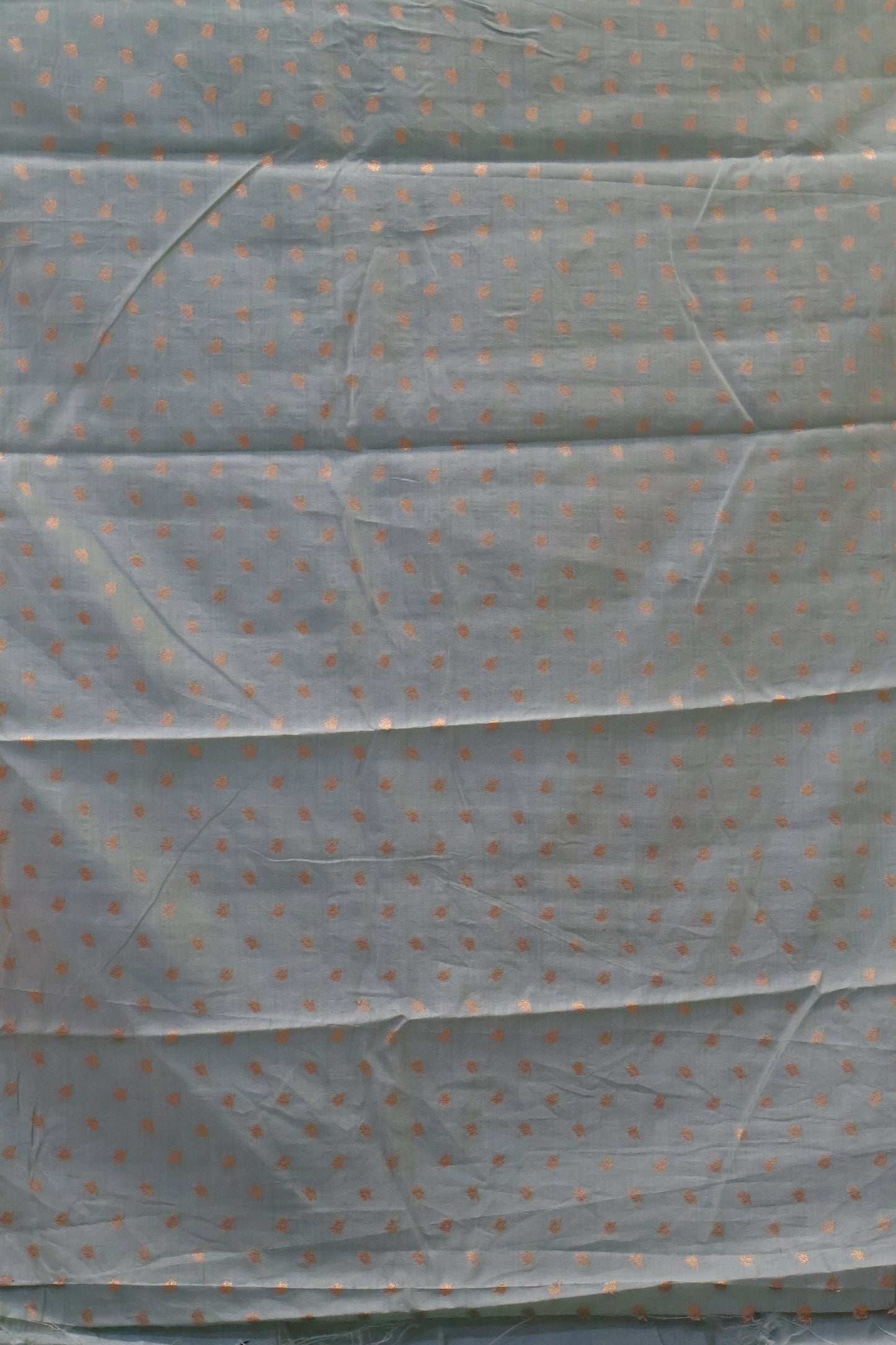 Semi Tussar Saree -Sea Green Round Flower Design