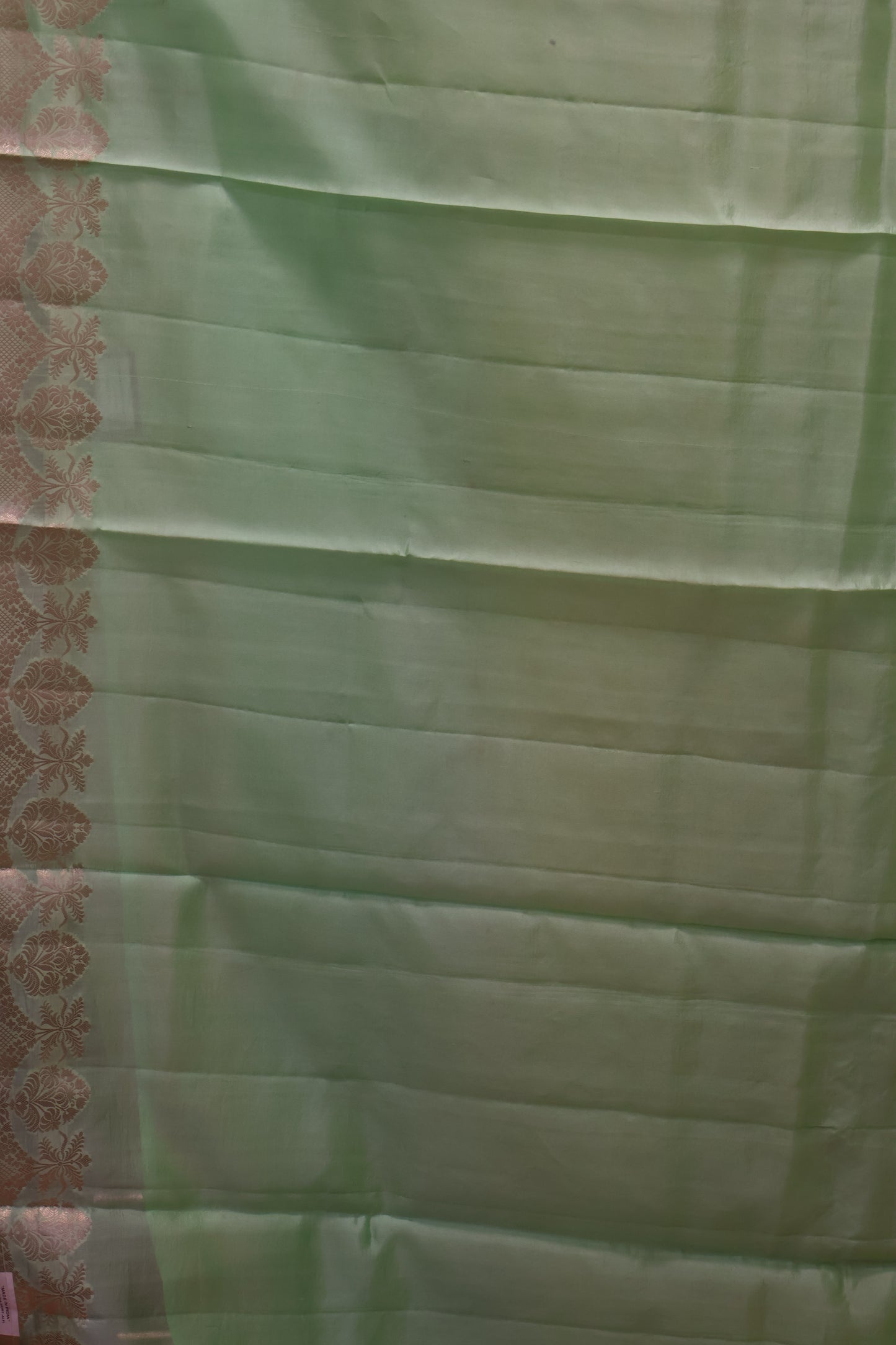 Pure Banarasi Saree Chiniya Silk -Pista Green Chakram Pattern